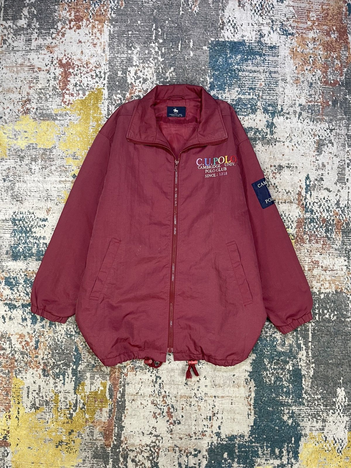 Polo Ralph Lauren Vtg Cambridge Univ. Polo Club Nylon Zipper Jacket Size US M / EU 48-50 / 2 - 1 Thumbnail