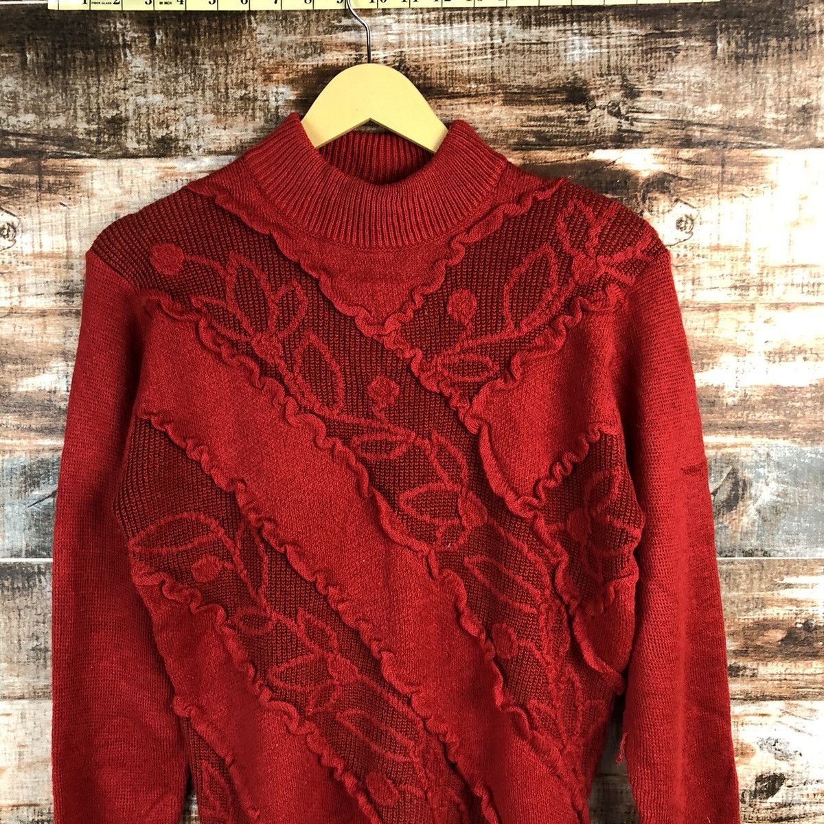 Vintage Financier Red art vintage japan Knitwear #A2340 Size M / US 6-8 / IT 42-44 - 5 Thumbnail