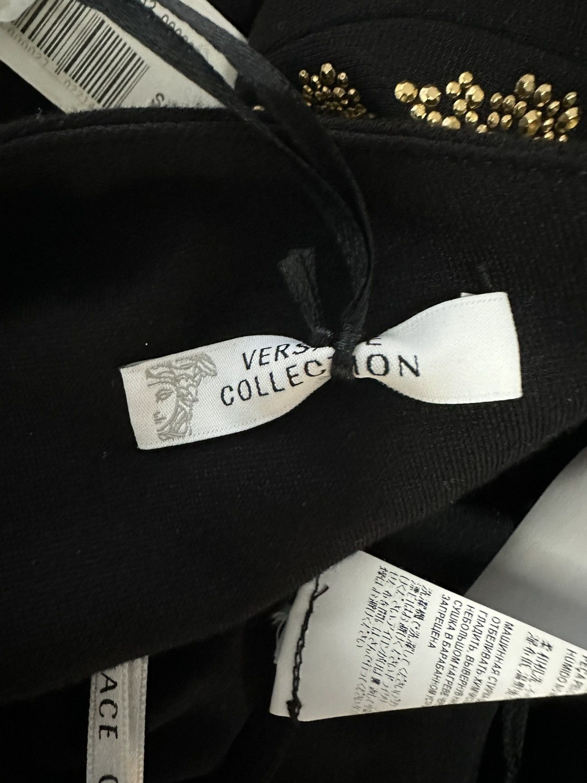 Versace Versace Donatella Era Black & Gold Crystal Mini Dress Size XS / US 0-2 / IT 36-38 - 9 Thumbnail