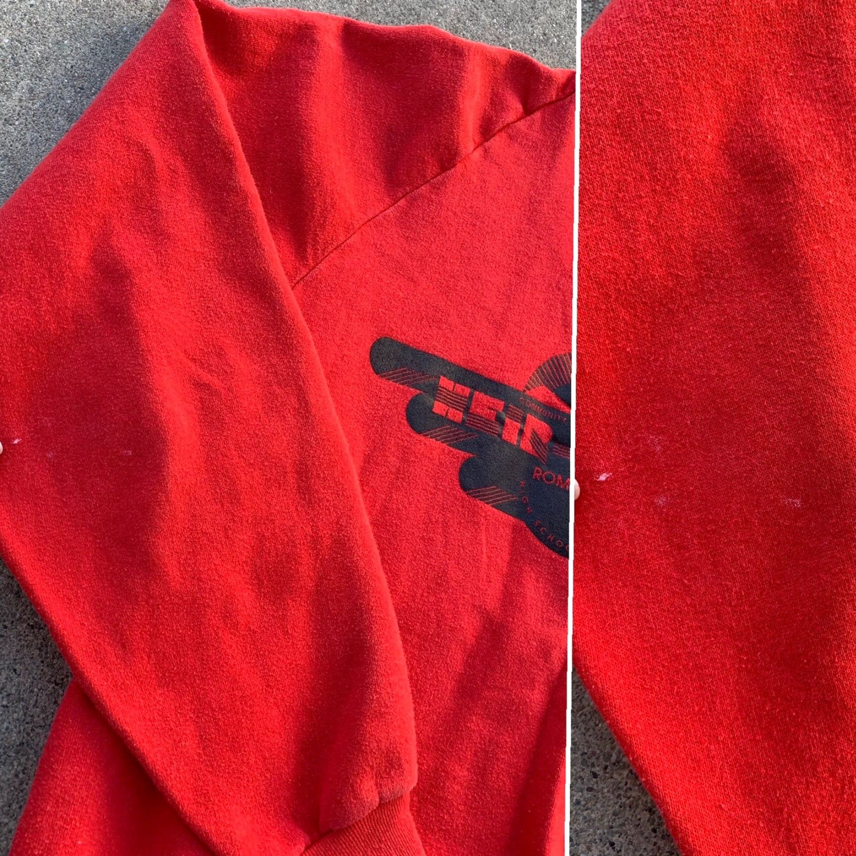 Vintage Belton Red Raglan Sweatshirt Men L Graphic Print Christian Heir Force Romans 8:17 Vintage 70s 80s USA Shirt Pullover Crew Neck Size US L / EU 52-54 / 3 - 6 Thumbnail