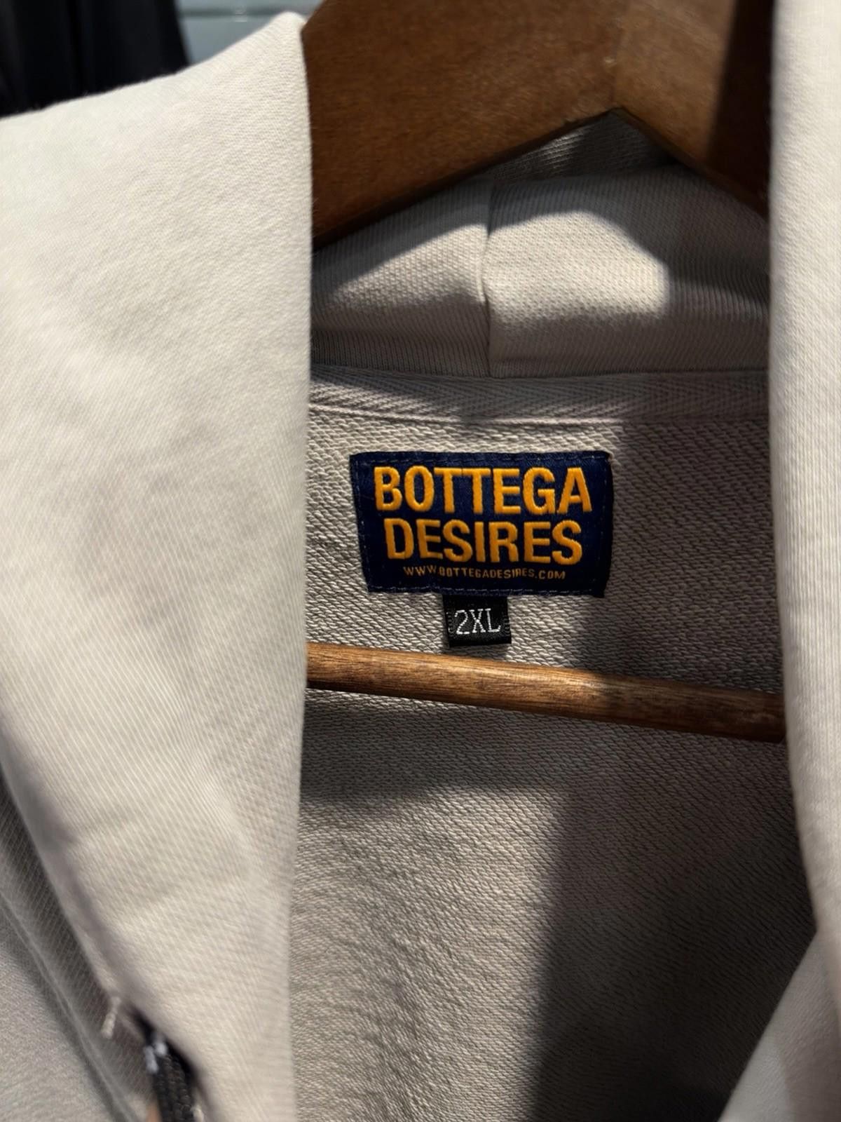 Bottega Desires Bottega Desires Grey Zip-Up Hoodie Brand New Size (XXL) Size US XXL / EU 58 / 5 - 7 Thumbnail