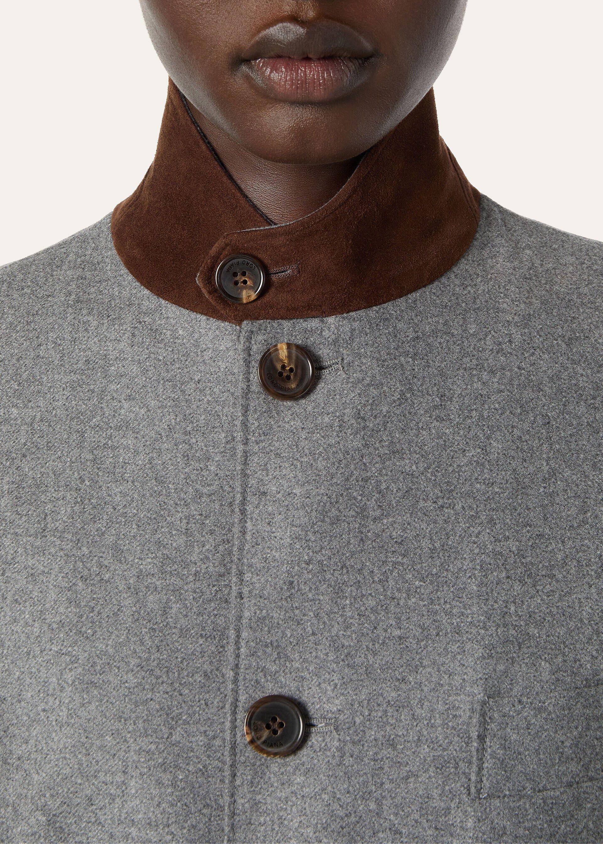 Loro Piana os11x0426 FAQ0518 Roadster Mini Jacket in Moonstruck Wind Size L / US 10 / IT 46 - 4 Thumbnail