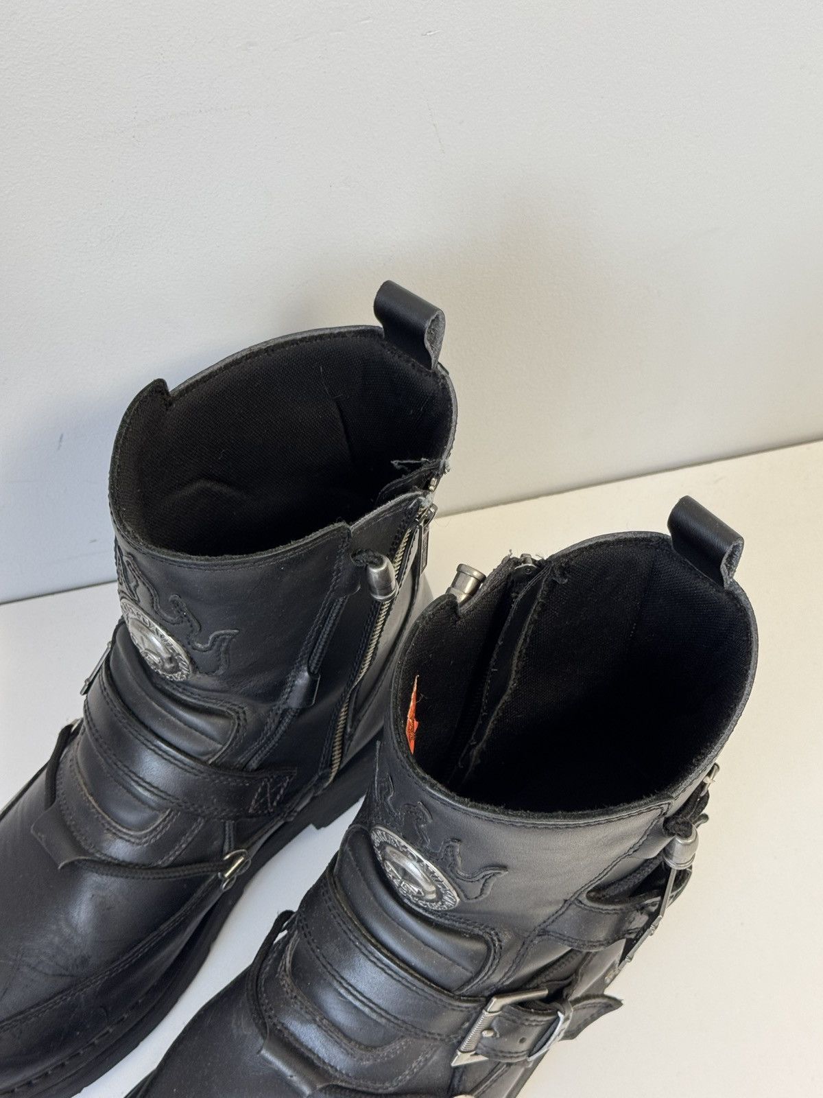 Harley Davidson Harley-Davidson D94167 Distortion Skull Leather Motorcycle Size US 13 / EU 46 - 5 Thumbnail