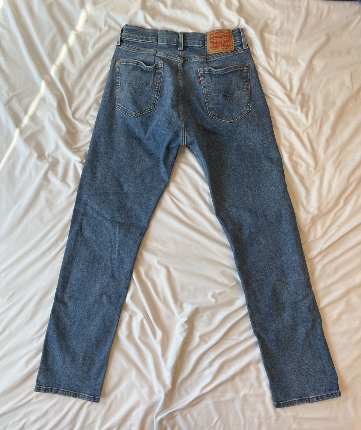 Levi's Levis 505 Jeans Mens 34x34 Regular Straight Medium Denim Size US 34 / EU 50 - 2 Thumbnail