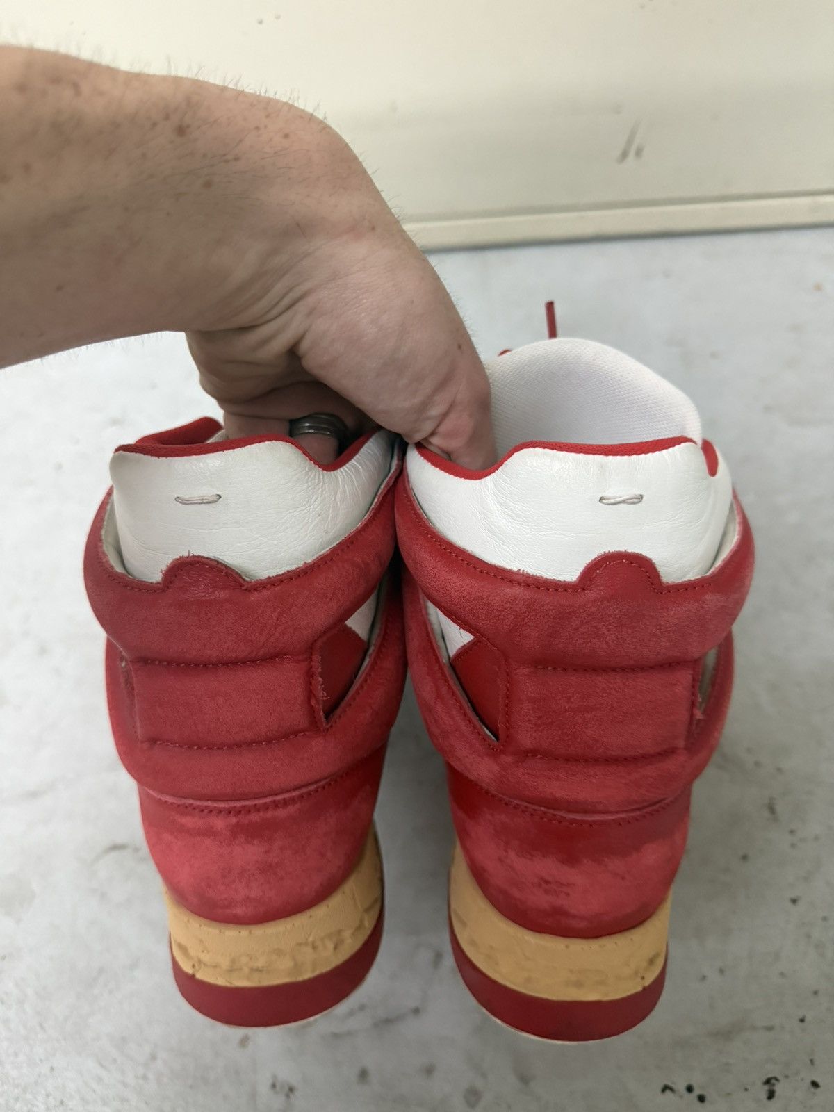 Maison Margiela Maison Margirla DDSTCK Hightop Red Size US 9 / EU 42 - 11 Thumbnail