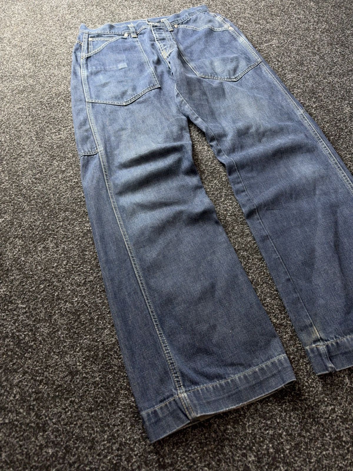 Japanese Brand Y2K 00s Pepe Jeans SK8 Straight Denim Blue 90s Vintage Style Size US 32 / EU 48 - 2 Thumbnail