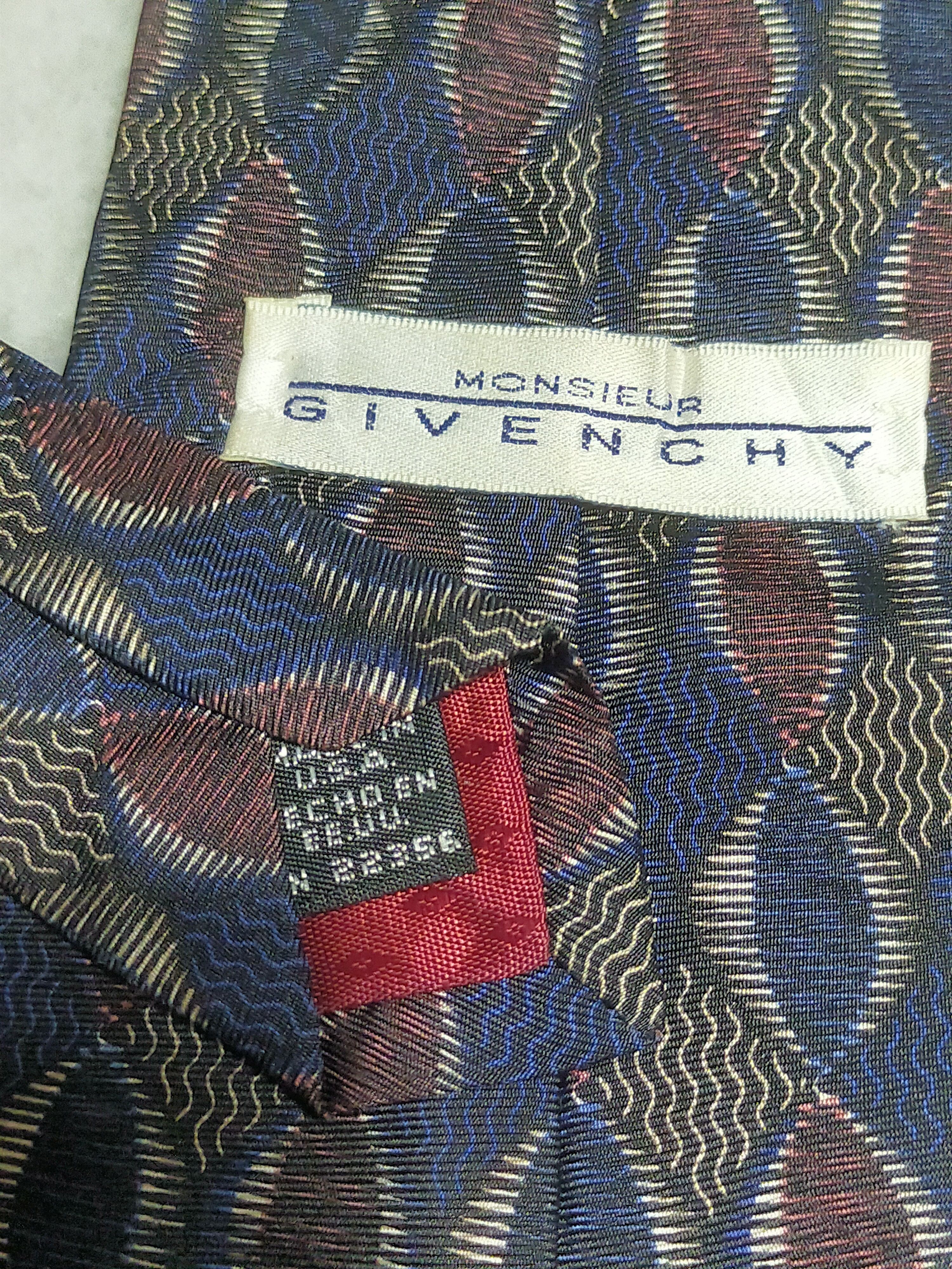 Givenchy × Vintage GIVENCHY VINTAGE SILK TIE Size ONE SIZE - 5 Thumbnail