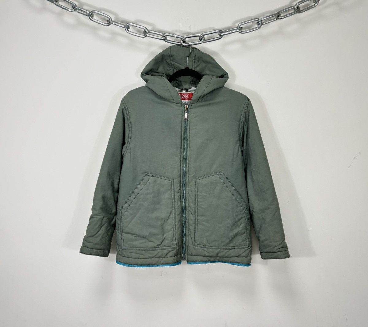 Diesel Vintage Diesel Women’s Y2K Hype Hooded Avant Garde Jacket Size L / US 10 / IT 46 - 1 Thumbnail