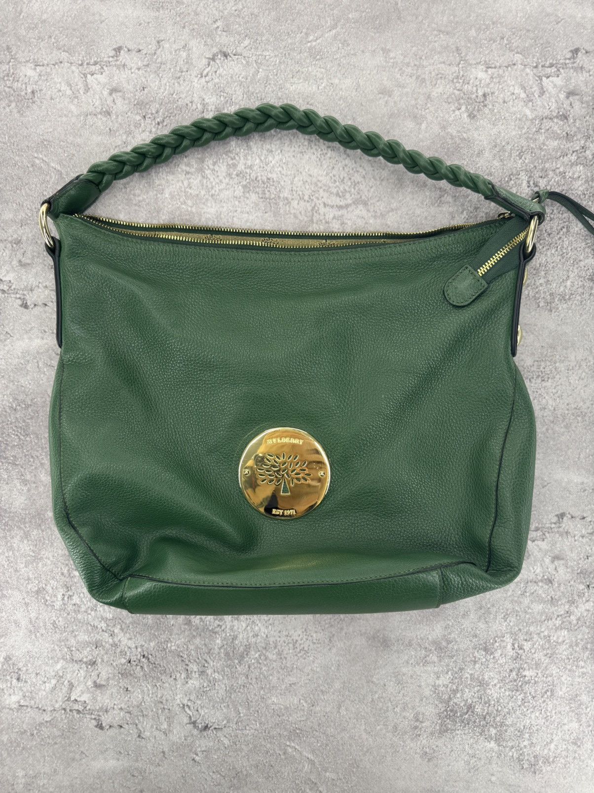 Mulberry Mulberry Daria Green Leather Hobo Bag Size ONE SIZE - 2 Thumbnail