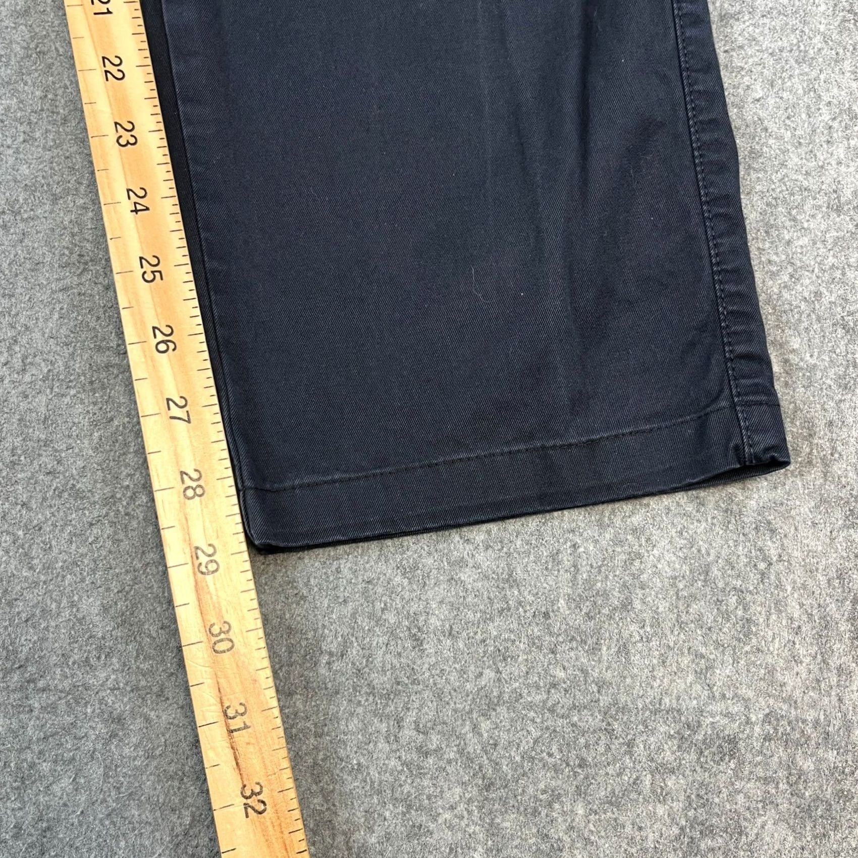 Hugo Boss Hugo Boss Mens Chino Trousers Pants Straight 34 Navy Blue Stretch Cotton Elastane Regular 5-Pocket Logo Front Flat Front Size US 34 / EU 50 - 4 Thumbnail