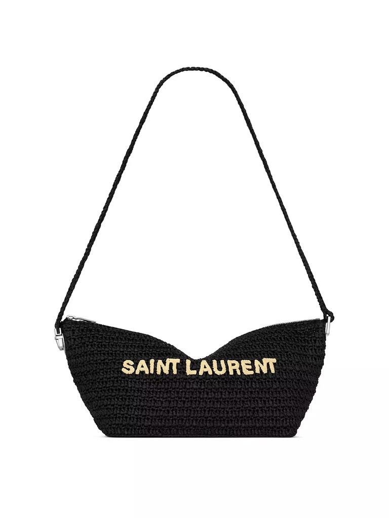 Saint Laurent Paris o1bcso1str1225 Size: OS/Le Rafia Crossbody Bag in Black Size ONE SIZE - 1 Thumbnail