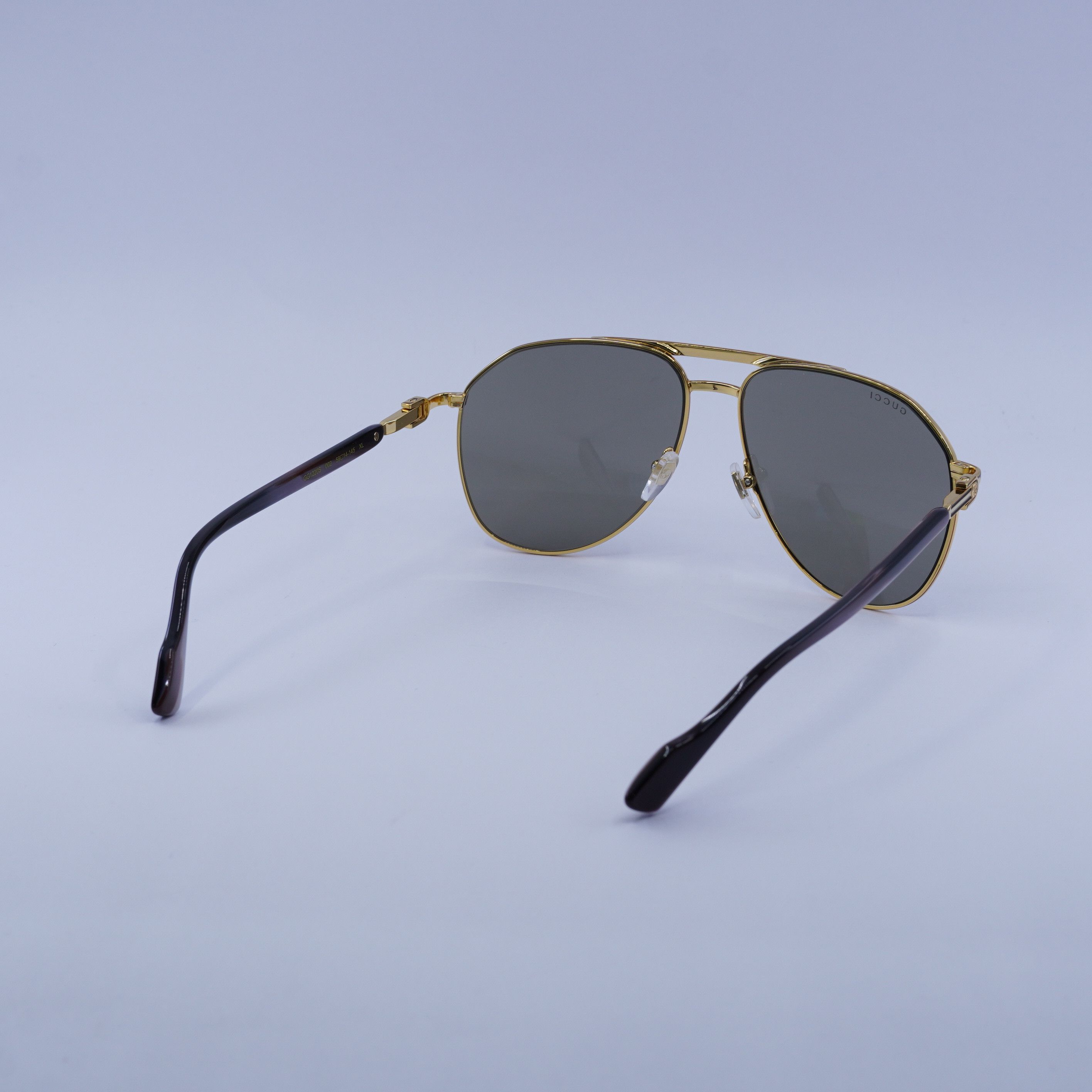 Gucci Gucci GG1220S 002 Sunglasses Gold Aviator Frame, Brown Lense Size ONE SIZE - 10 Thumbnail