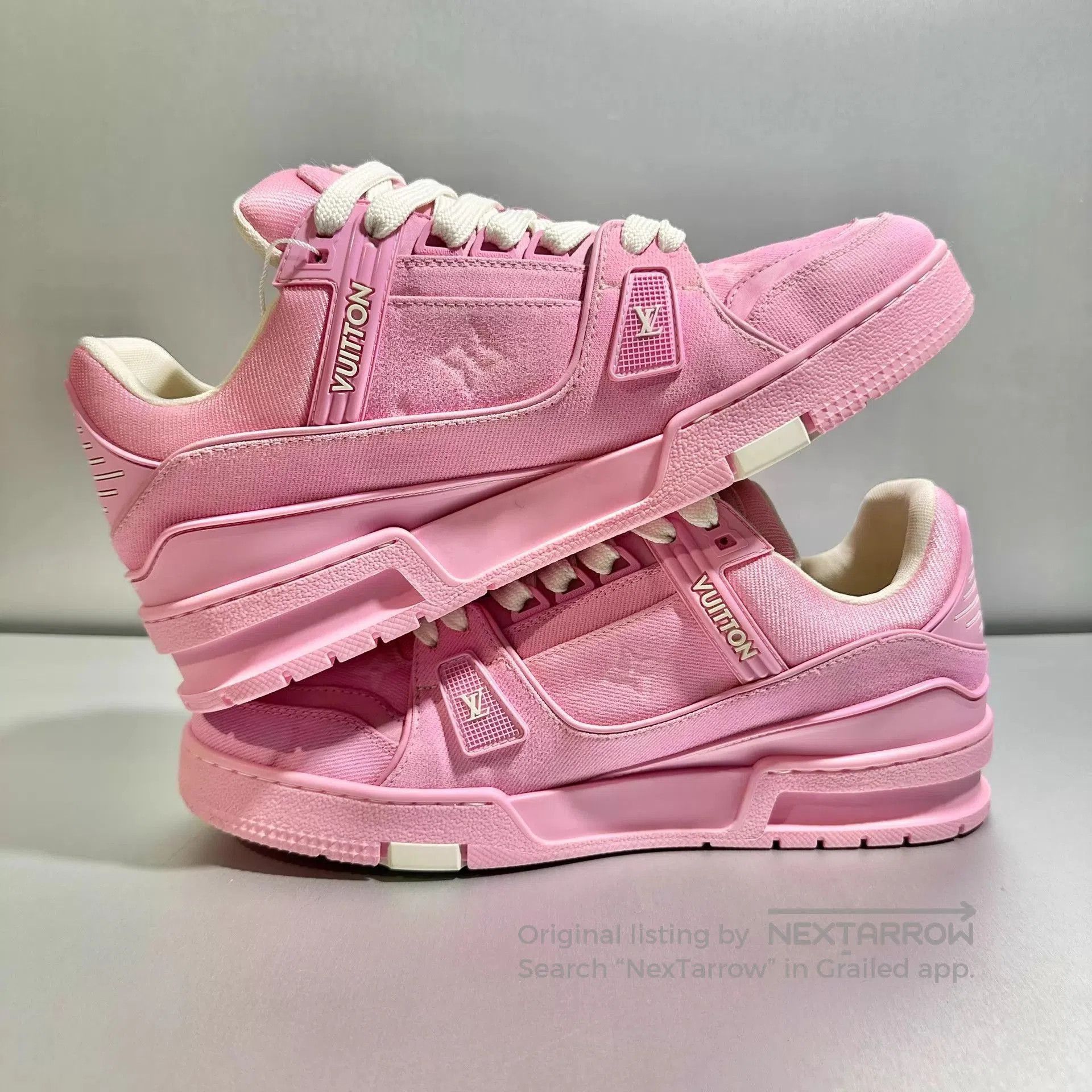 Louis Vuitton Pink Low-Top Sneakers Size 7. Size US 7 / EU 40 - 4 Thumbnail