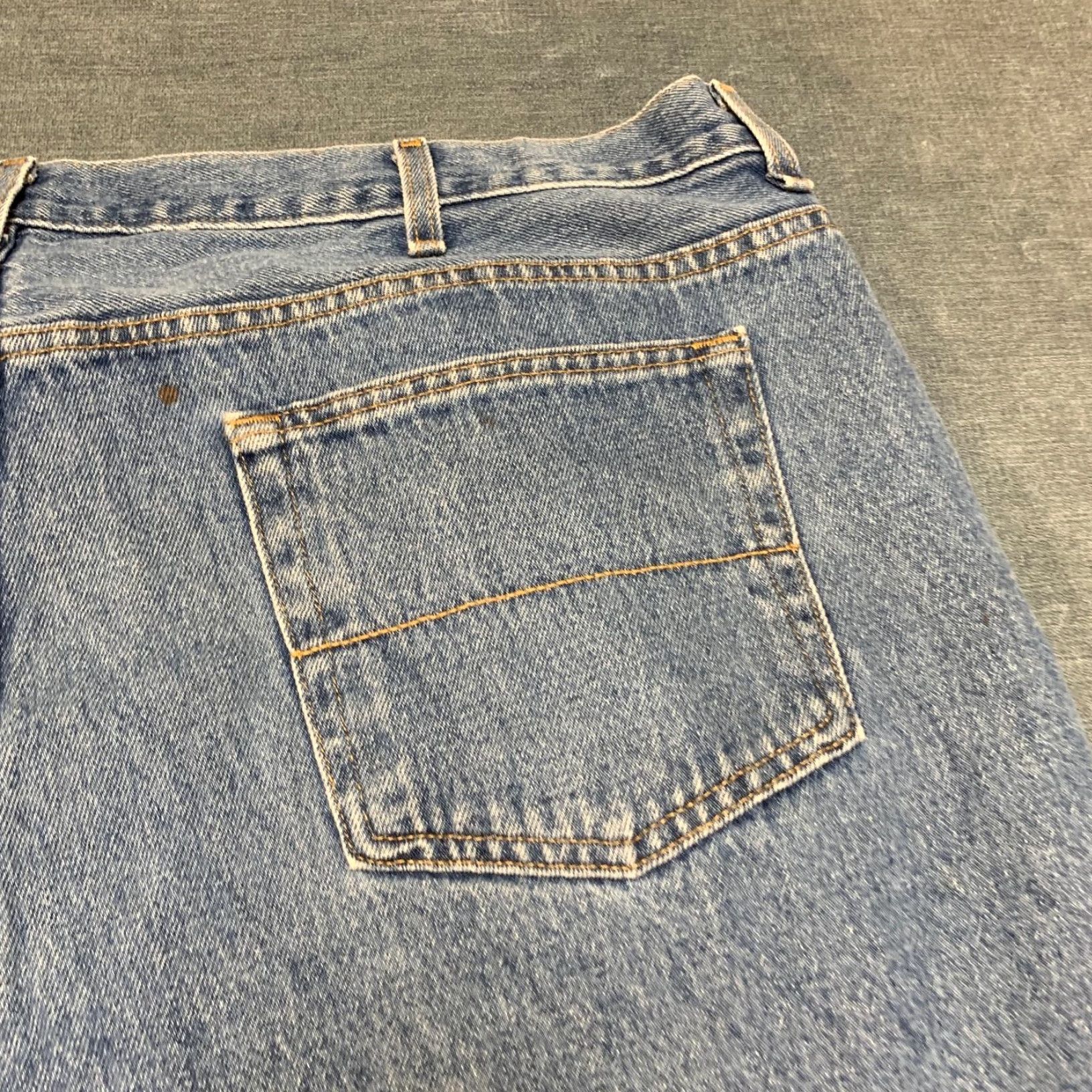 Faded Glory Faded Glory Jeans Mens 46x30 Blue Denim Cotton Relaxed Fit Straight Leg Outdoor Jeans Mens 46 Blue Cotton Denim Relaxed Straight Leg 5-Pocket Modern Size US 30 / EU 46 - 5 Thumbnail