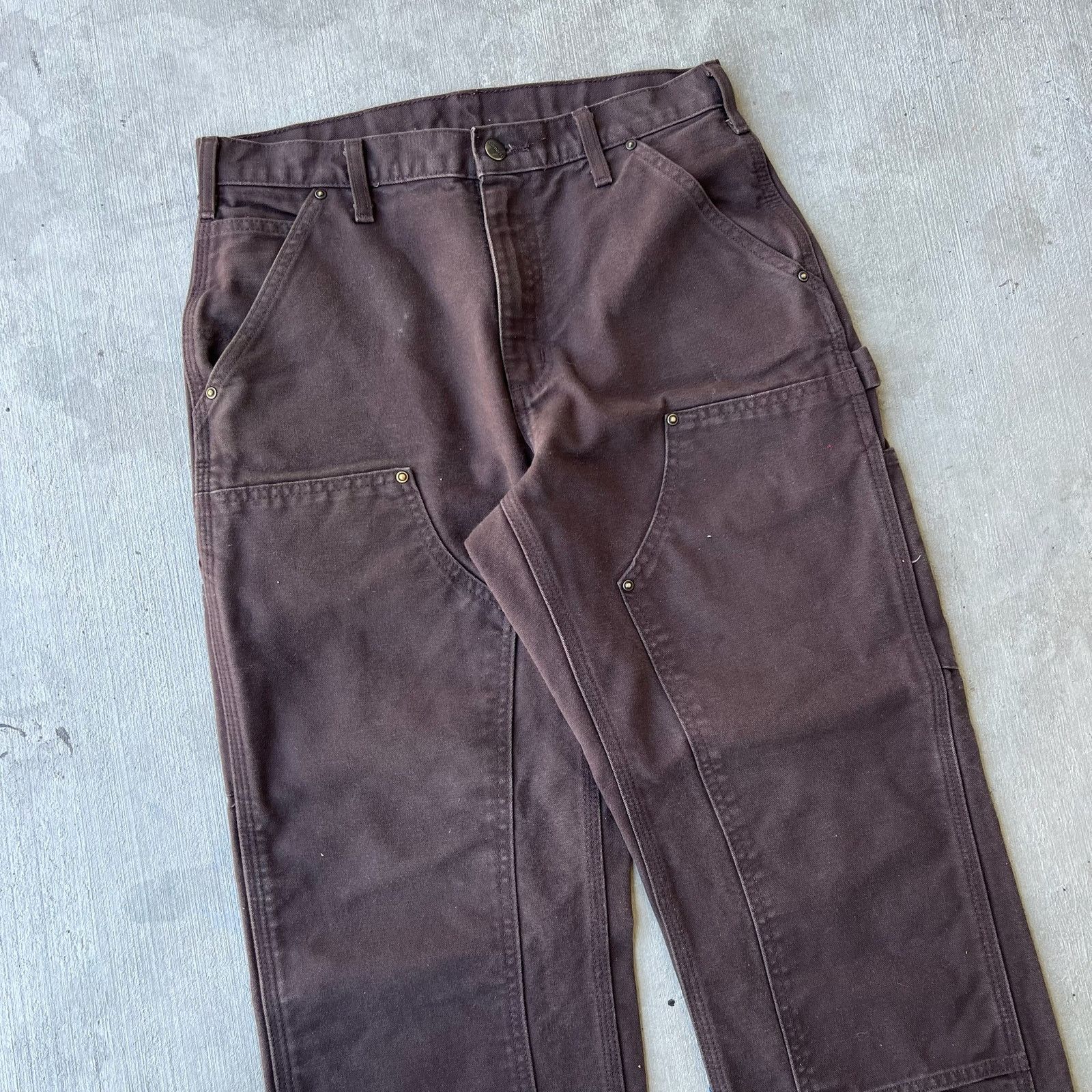 Carhartt × Vintage Carhartt brown double knee work wear carpenter pants Size US 30 / EU 46 - 2 Thumbnail