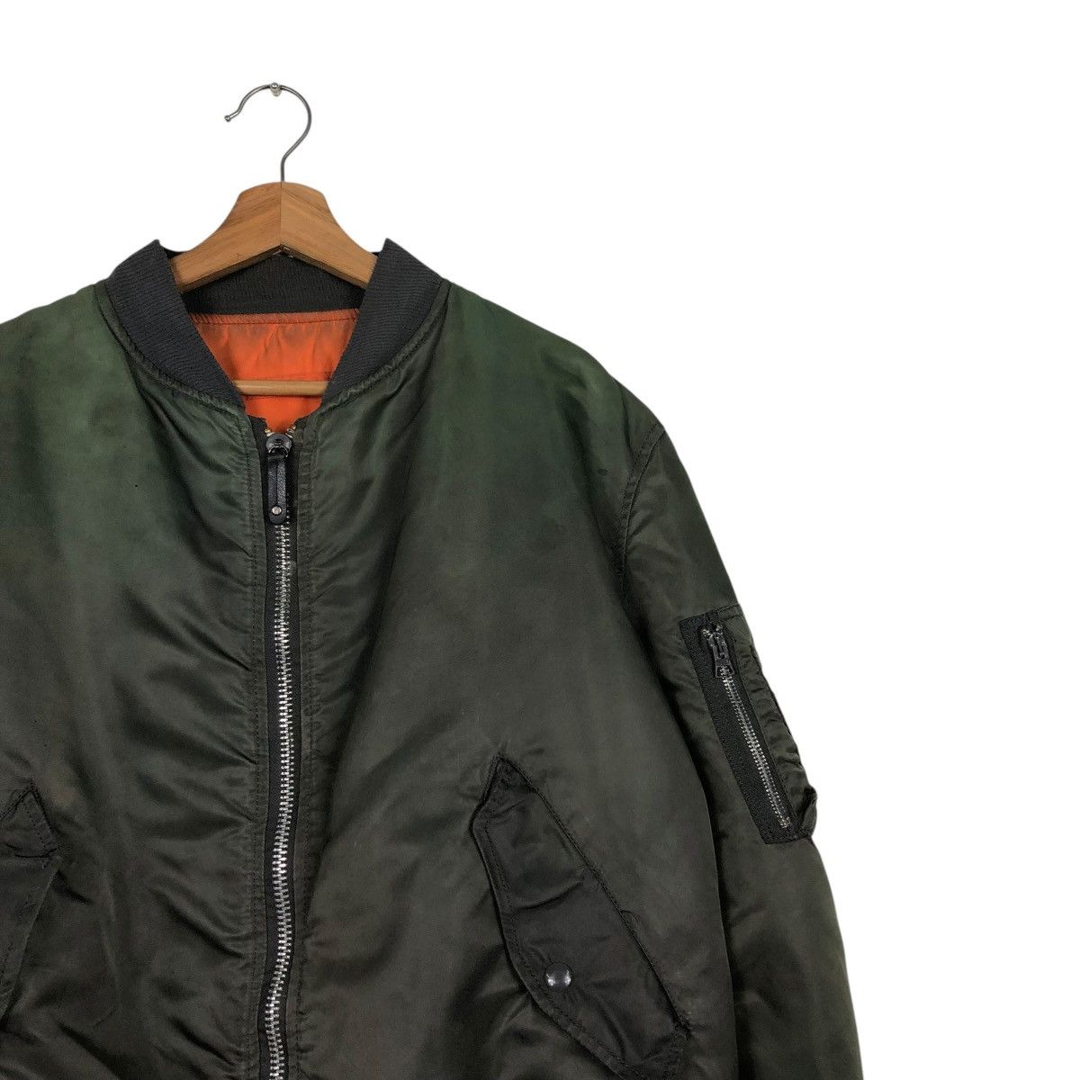Vintage 🔥VTG REVERSIBLE MA-1 BOMBER JACKET ALPHA INDUSTRIES USA Size US L / EU 52-54 / 3 - 8 Thumbnail