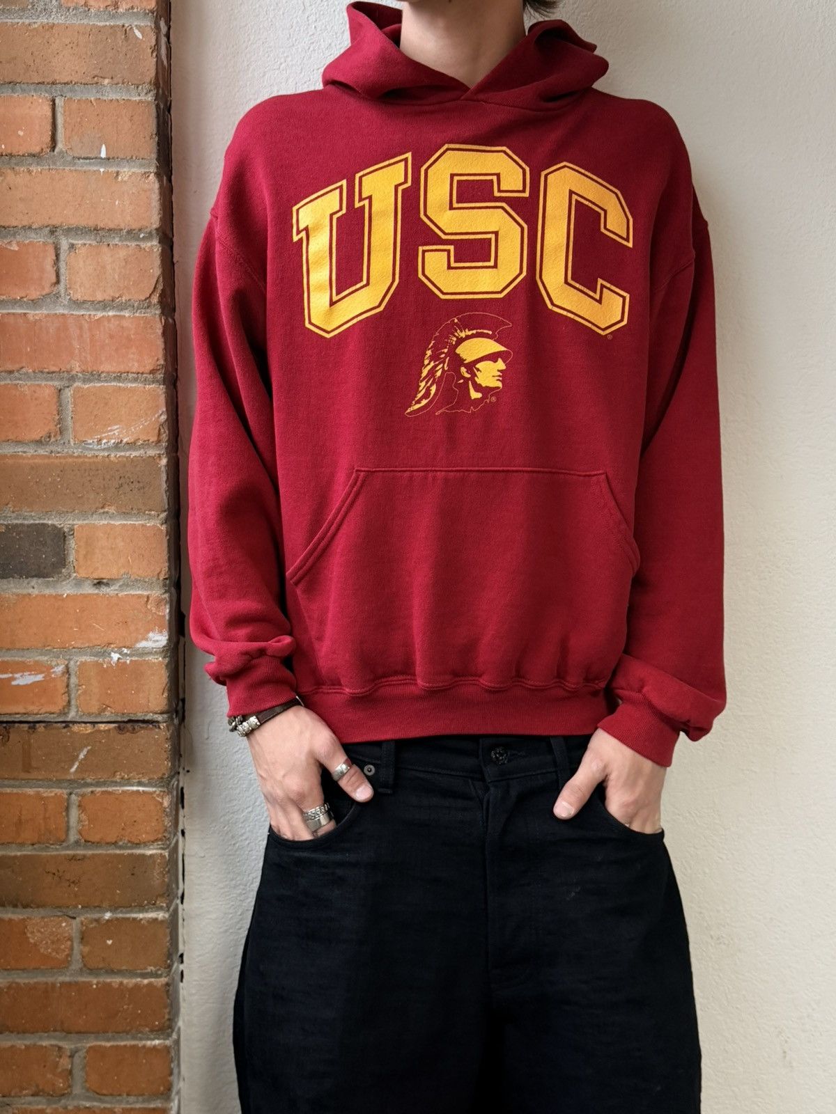 Russell Athletic Russel USC Vintage Hoodie Size US M / EU 48-50 / 2 - 1 Thumbnail