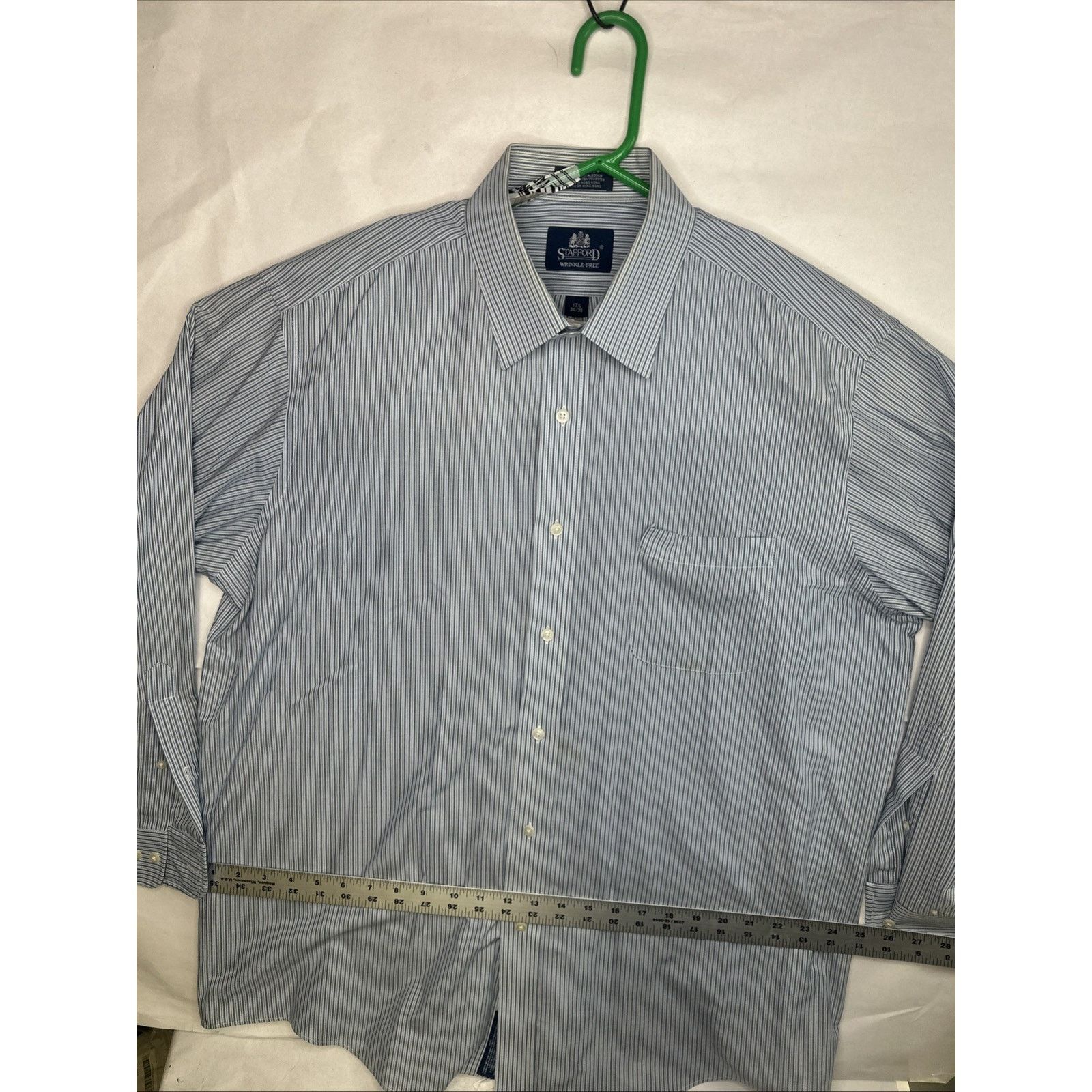 Stafford Stafford Wrinkle Free Shirt Mens Vintage Fit Size 17 1/2 Size US XL / EU 56 / 4 - 5 Thumbnail