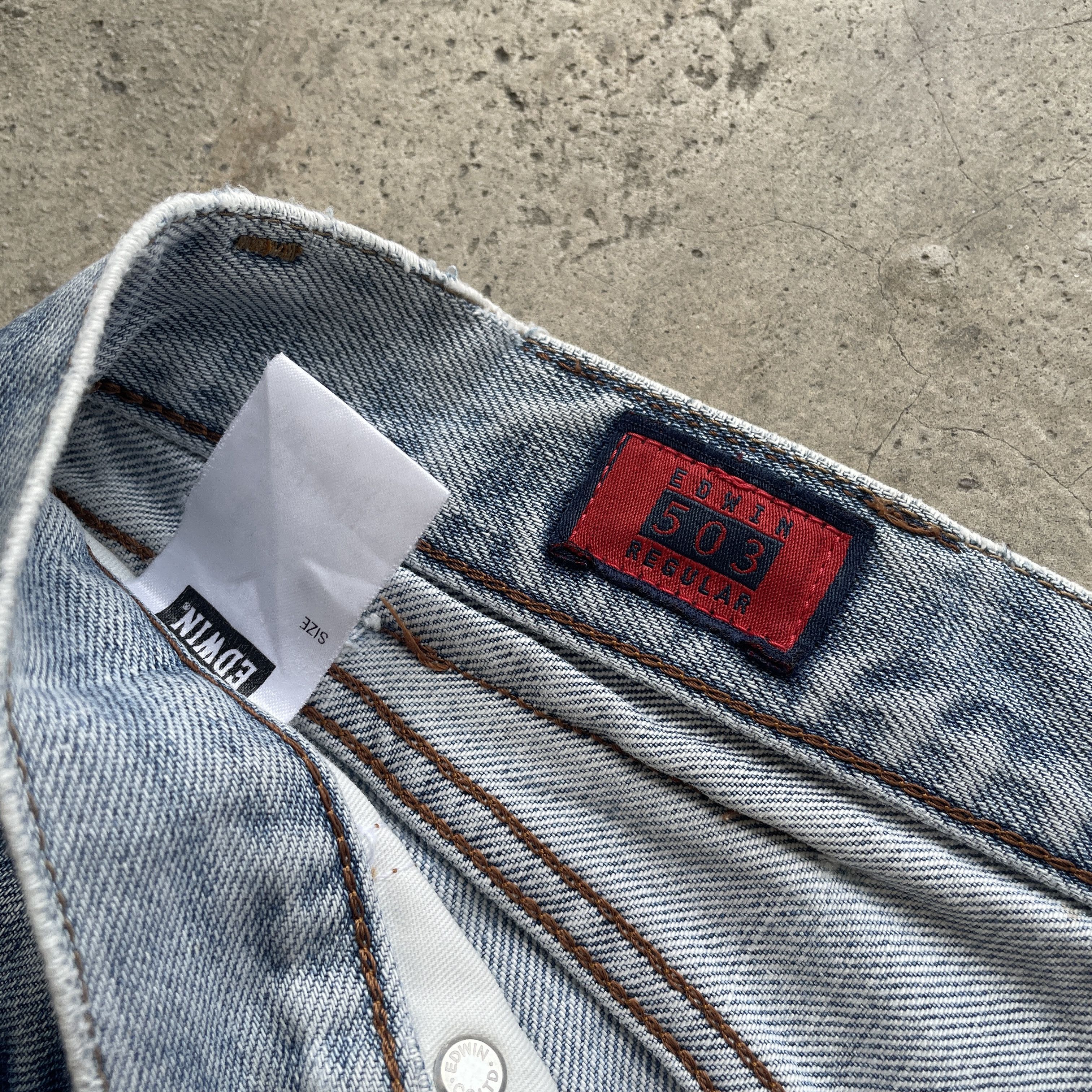 Edwin × Japanese Brand VINTAGE EDWIN 503 REGULAR DEMIM PANTS FADED JEANS W30x28.5 Size US 30 / EU 46 - 7 Thumbnail