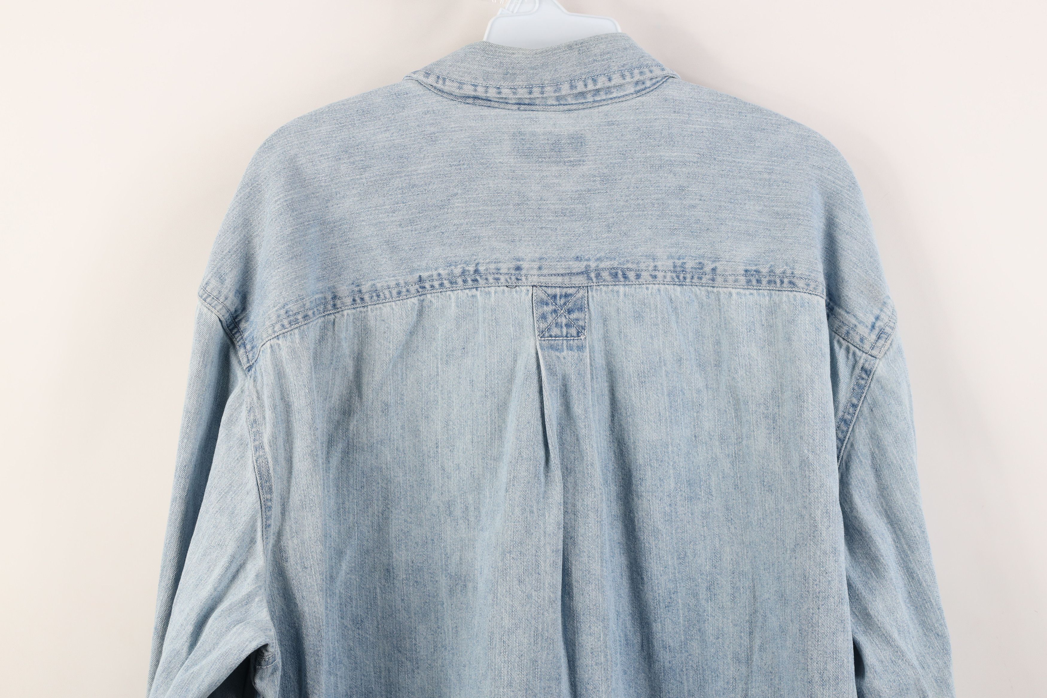 Vintage Vintage 90s Streetwear Heavy Denim Jean Button Down Shirt Size US XL / EU 56 / 4 - 12 Thumbnail