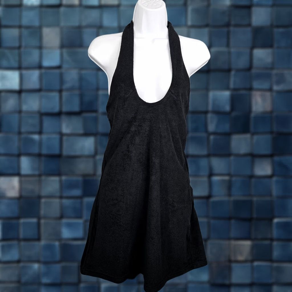 Fabletics FABLETICS Island Terry Halter Black Dress XS NEW Size XS / US 0-2 / IT 36-38 - 1 Thumbnail
