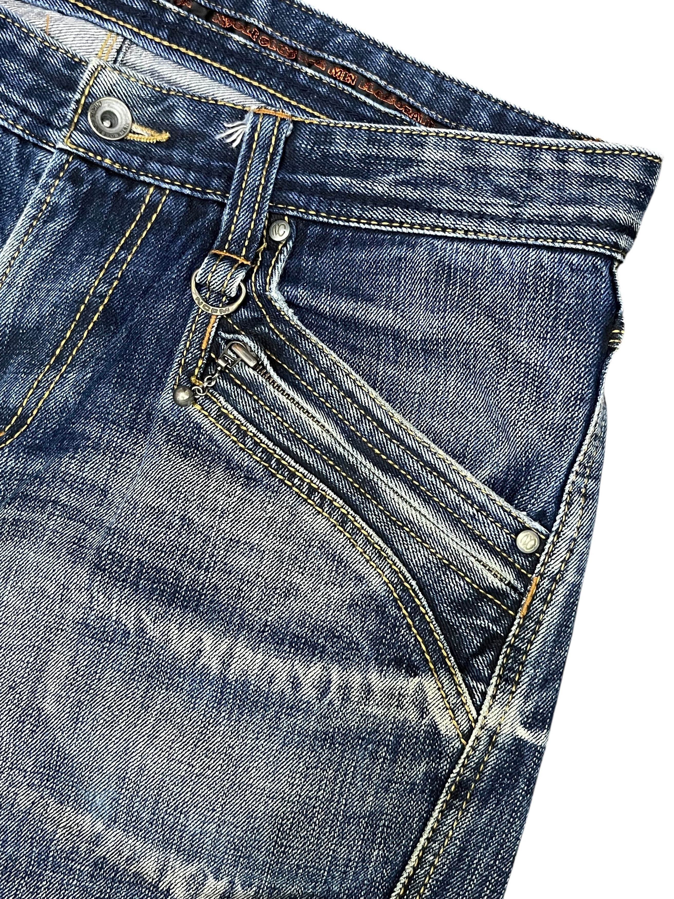 Nicole Club Nicole Club For Men Japan Flare Jeans - Distressed Acid Wash Size US 31 - 9 Thumbnail