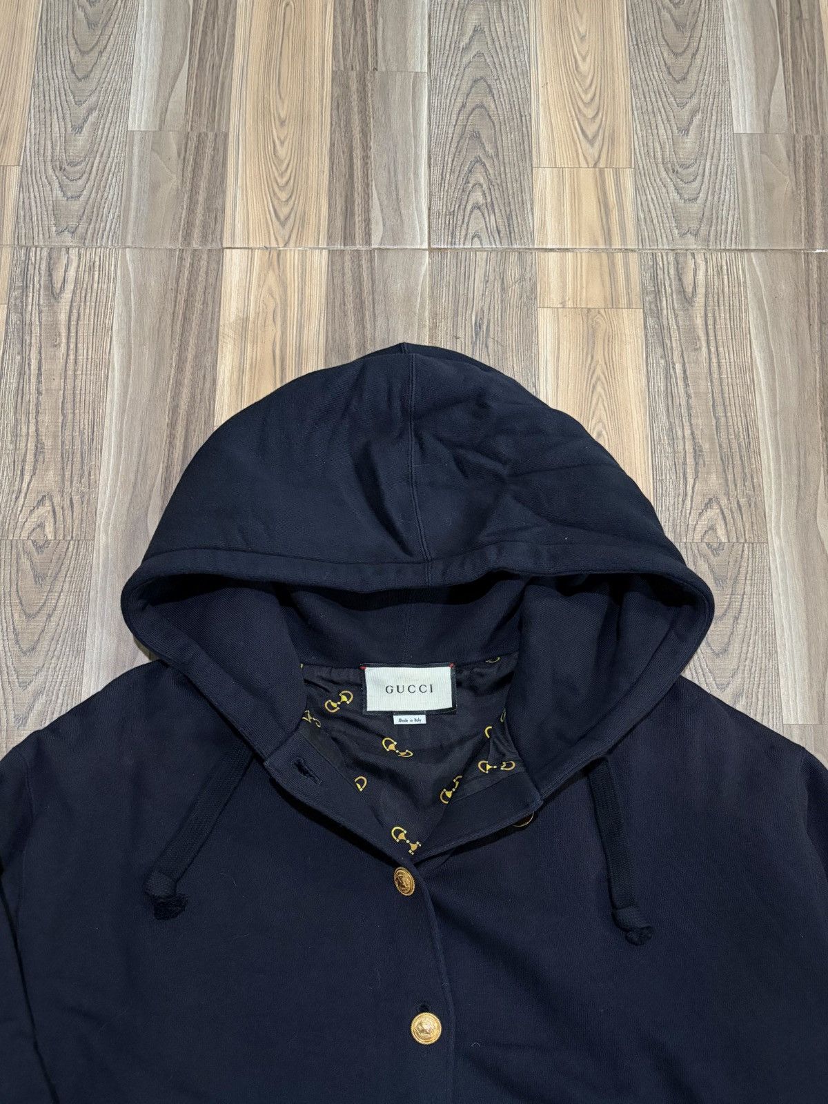 Gucci GUCCI HOMME POUR FEMME BUTTON HOODIE Size L / US 10 / IT 46 - 4 Thumbnail