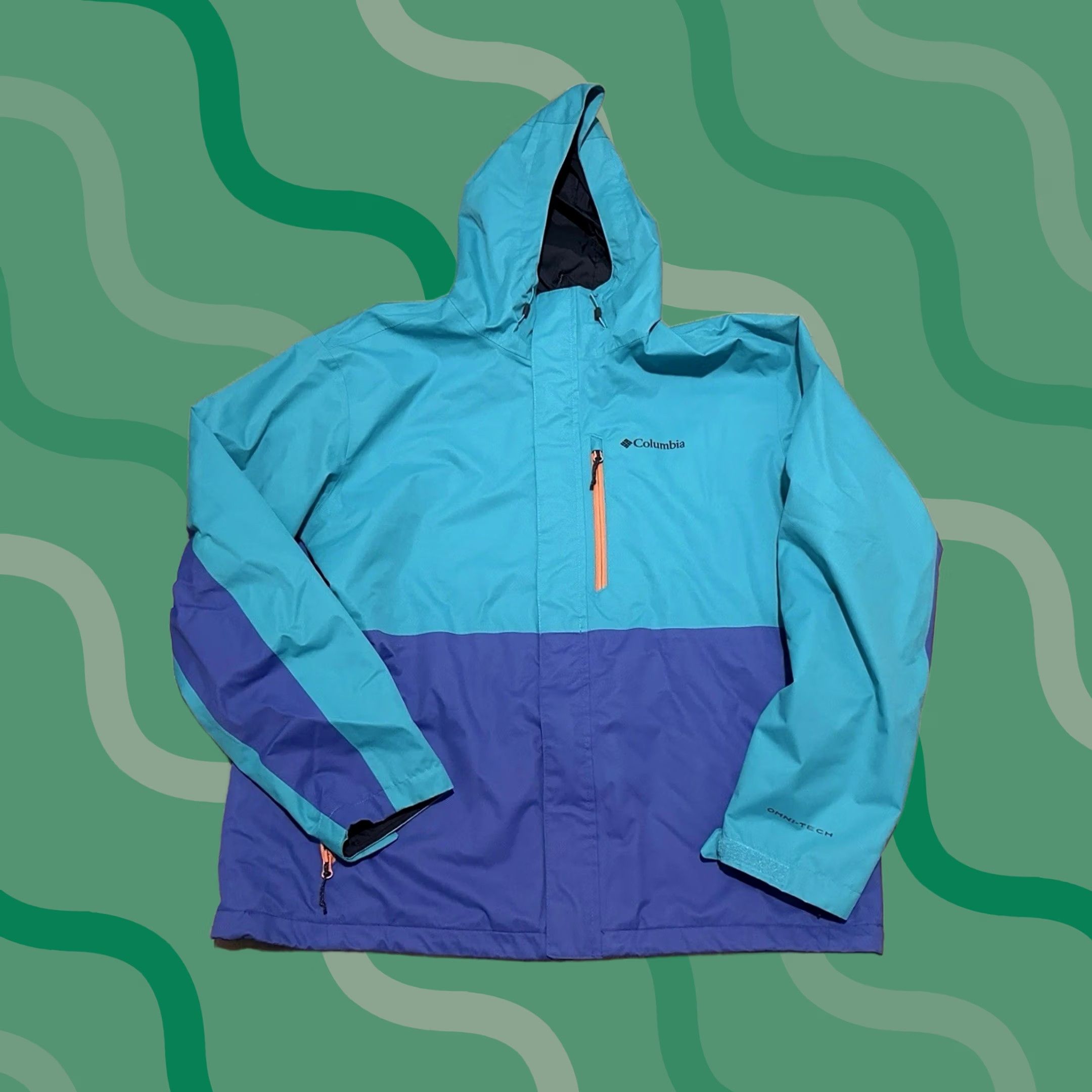 Vintage Columbia Omni Tech Hikebound II Jacket Mens XL Nylon Hooded Outdoor Waterproof Size US XL / EU 56 / 4 - 1 Thumbnail