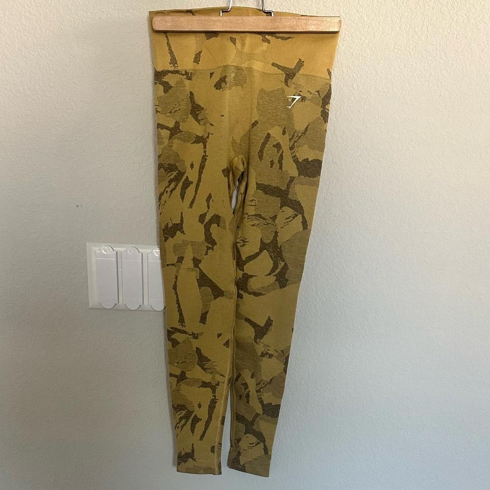 Gymshark Gymshark Adapt Camo Seamless Legging Savanna Yellow Small Size 28" / US 6 / IT 42 - 3 Thumbnail