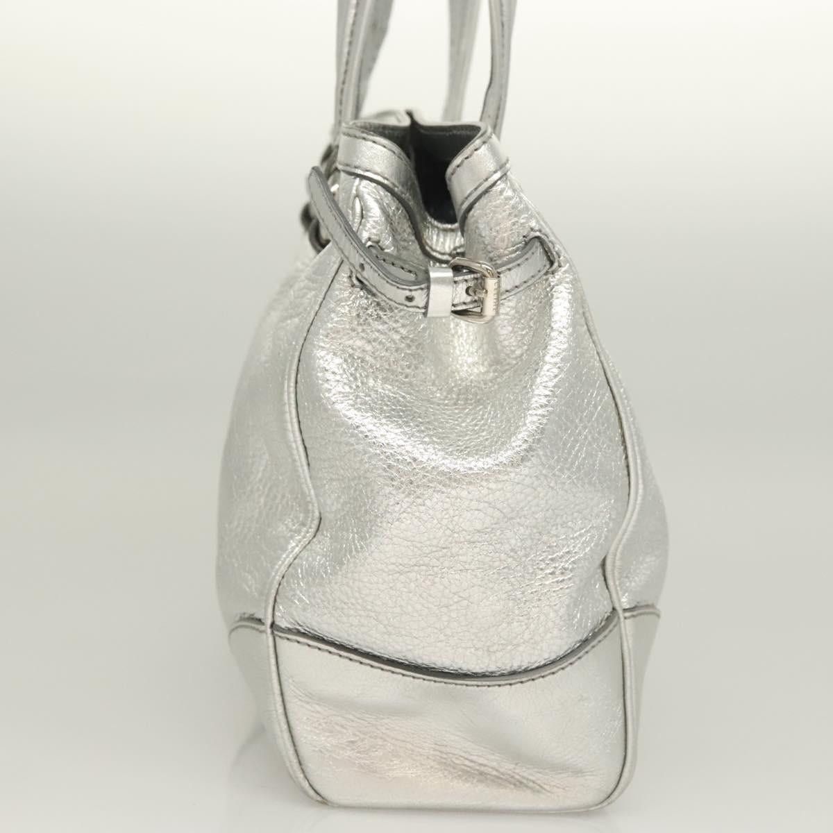 Celine CELINE Tote Bag Leather Silver Size ONE SIZE - 5 Thumbnail