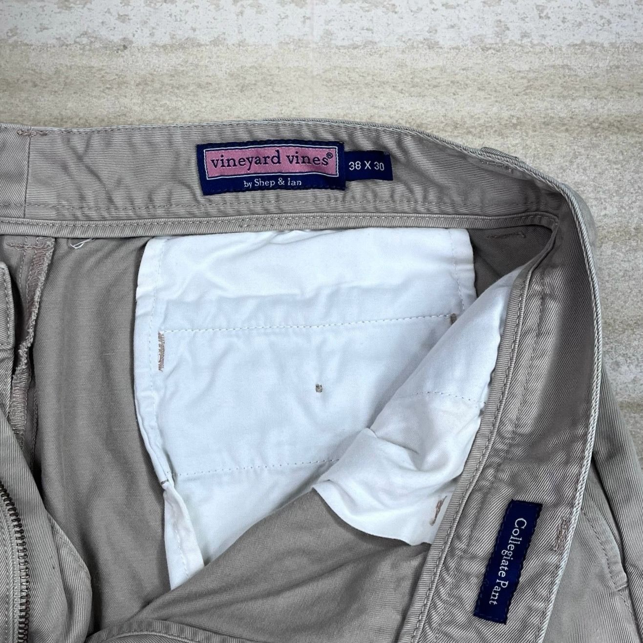 Vineyard Vines Vintage Y2K Vineyard Vines Khakis Pants 38x30 Straight Tan Size US 38 / EU 54 - 4 Thumbnail