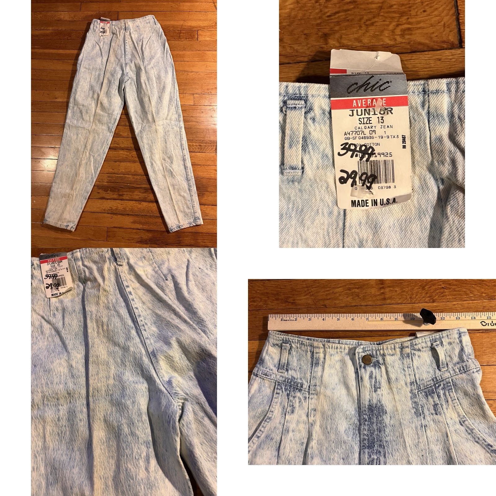 Vintage VINTAGE Chic Calgary High Waist Mom Jeans 27W 29L Blue Acid Wash Juniors 13 80s USA Womens Jeans Size 34" / US 12 / IT 48 - 8 Thumbnail
