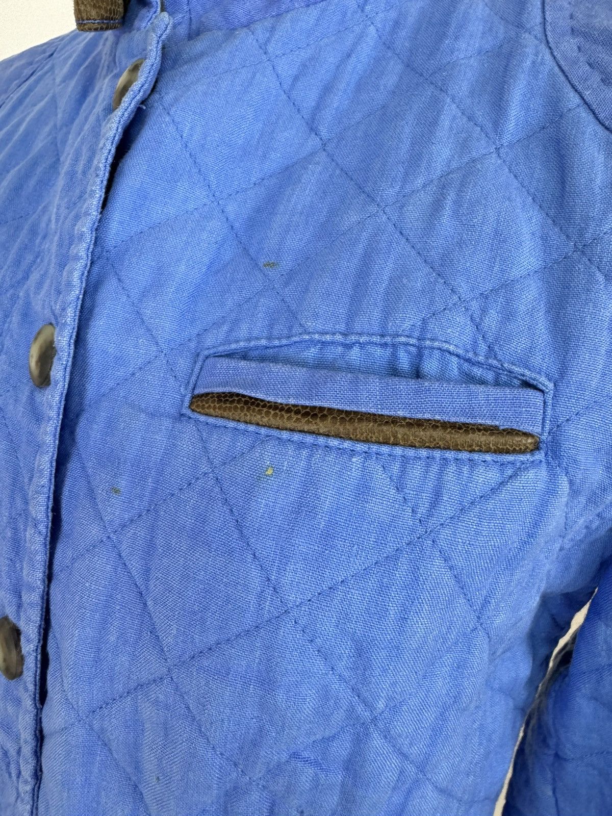 Designer × Stephan Schneider SCHNEIDERS Linen Quilt Field Jacket Womens Preppy Style Size XS / US 0-2 / IT 36-38 - 12 Thumbnail