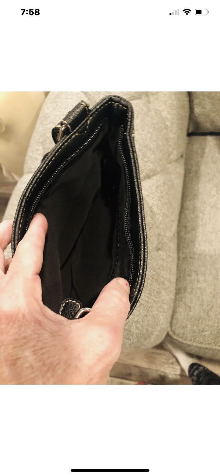 Other Exquisite Black Shoulder Purse. 9 1/2” x 8 3/4” Size ONE SIZE - 4 Thumbnail