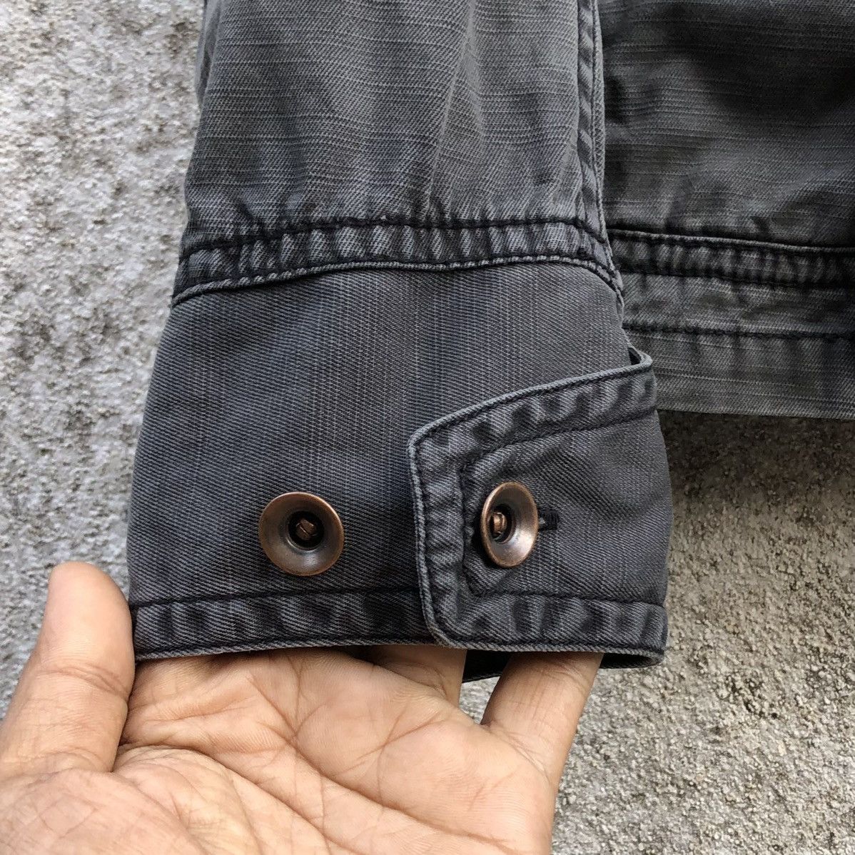 Vintage Stone Head Cotton Khakis Biker Style Jacket Size US L / EU 52-54 / 3 - 9 Thumbnail