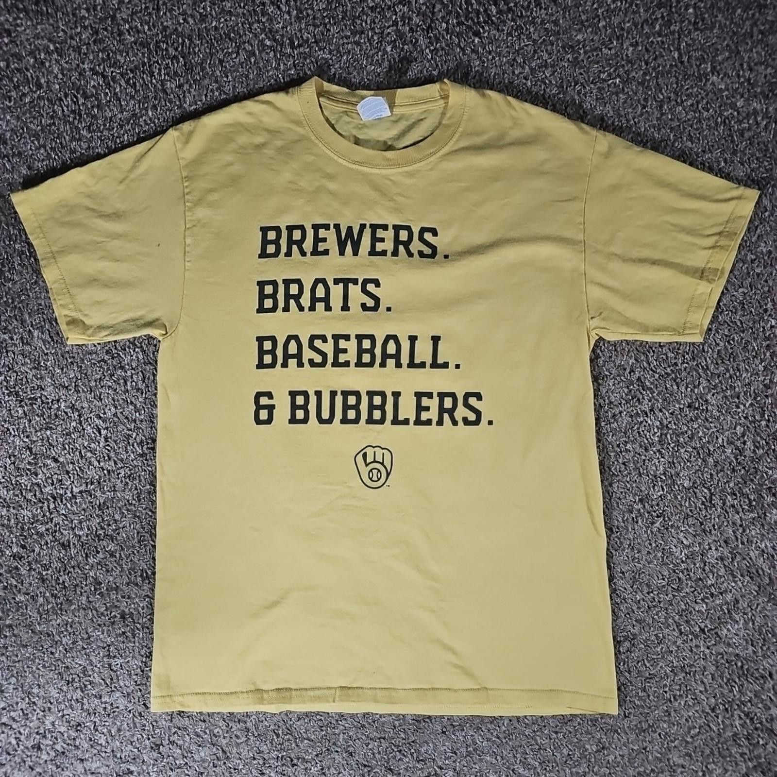 Port Authority Brewers. Brats. Baseball. & Bubblers Medium Tshirt Size ONE SIZE - 1 Thumbnail