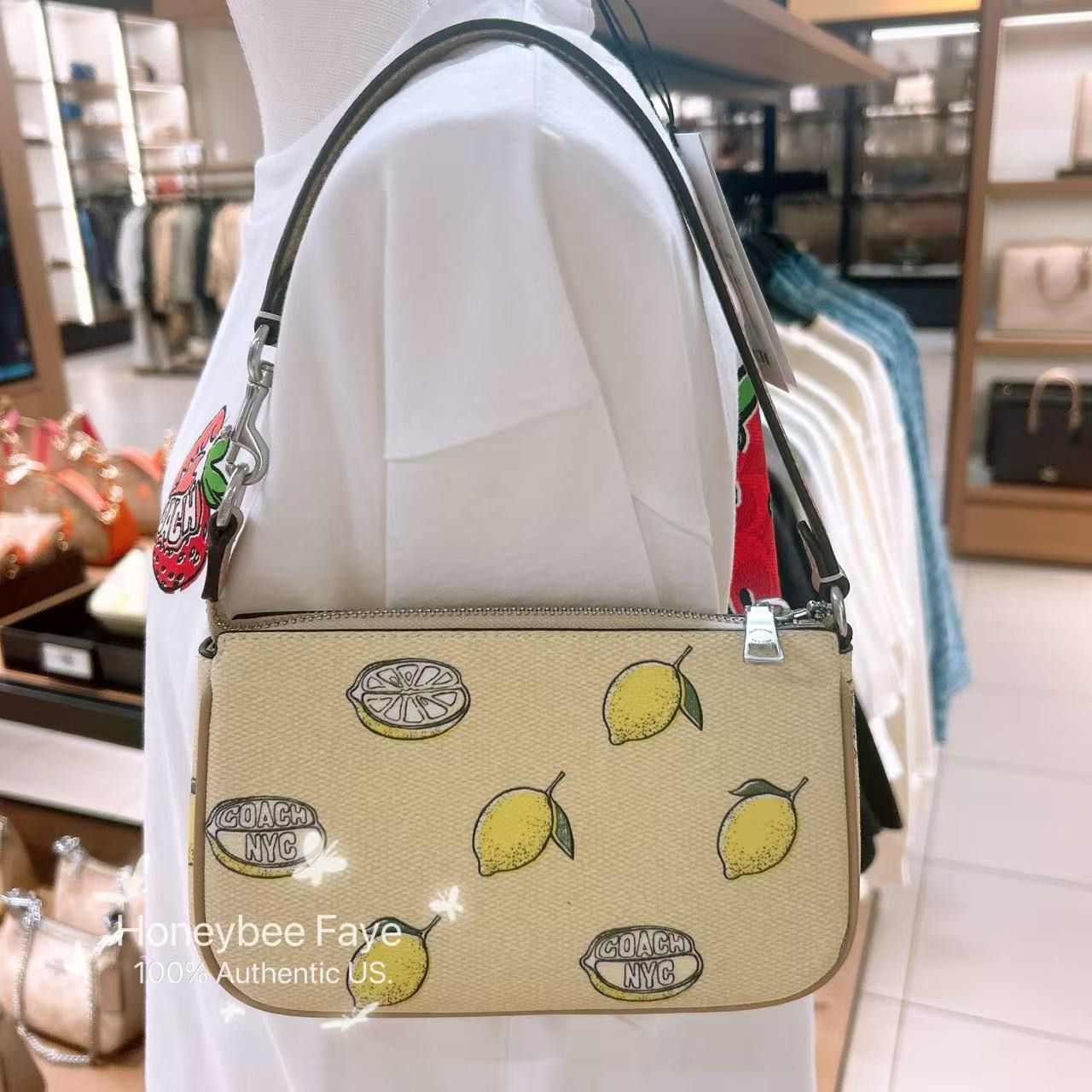 Coach NWT Coach Nolita 19 With Lemon Print CAL26 Size ONE SIZE - 4 Thumbnail