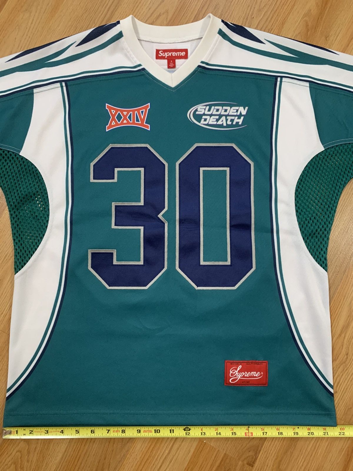 Supreme Sz S - Supreme Sudden Death Football Jersey (Teal) SS24 Size US S / EU 44-46 / 1 - 12 Thumbnail