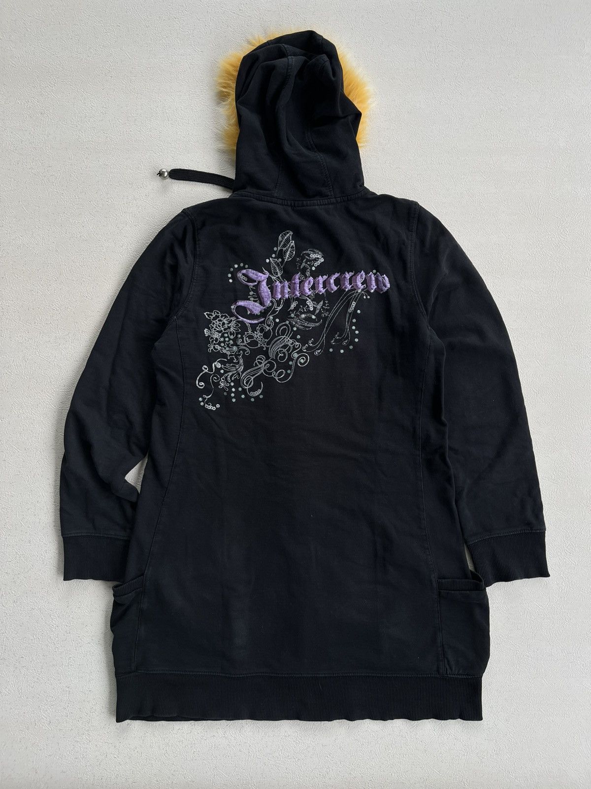 Hysteric Glamour Rare Black Hoodie Jacket Yellow Fur Trim Gothic Embroidery Size US M / EU 48-50 / 2 - 4 Thumbnail