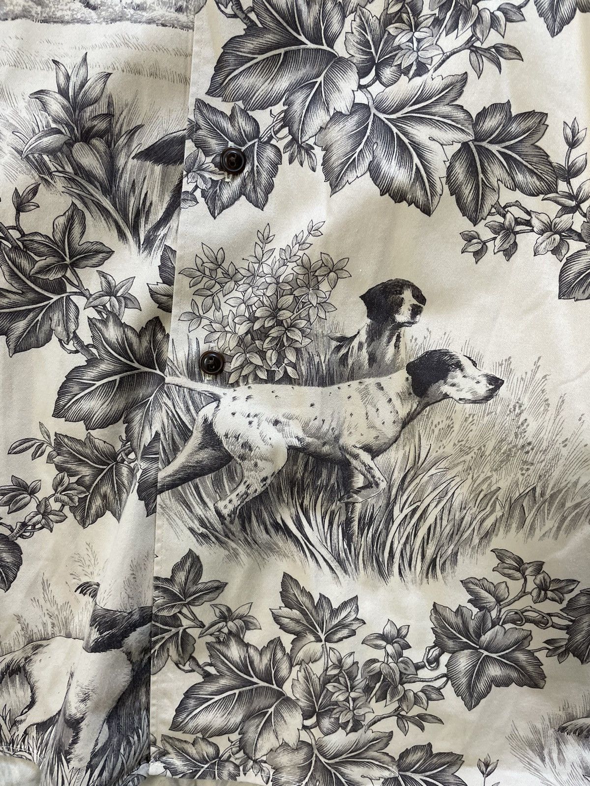 Polo Ralph Lauren × Vintage Hunting Dogs Print 'MARLOWE' Sport Shirt Size US L / EU 52-54 / 3 - 5 Thumbnail