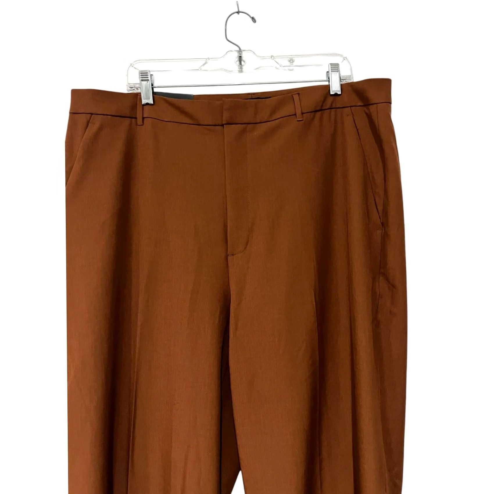 Banana Republic NWT Banana Republic Brown Sculpted Stretch Trousers Dress Pants Women 18 Straight Leg Inseam 27.5-32in Pockets Spandex Polyester Sloan Size 24" / US 00 / IT 34 - 3 Thumbnail