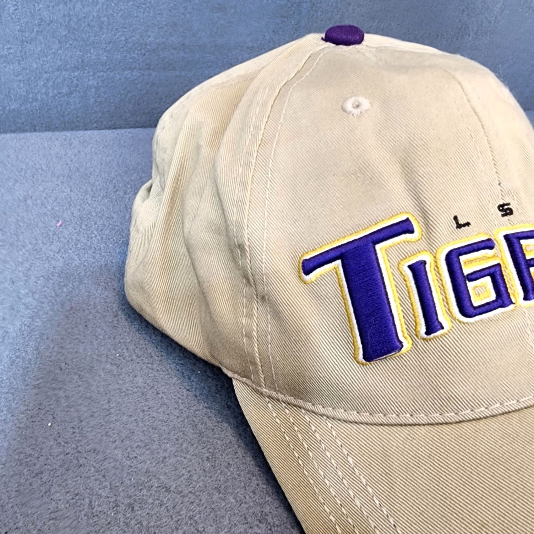 Starter LSU Tigers Starter Hat College University Football Sports Hook & Loop Back Mens One Size Beige Size ONE SIZE - 6 Thumbnail