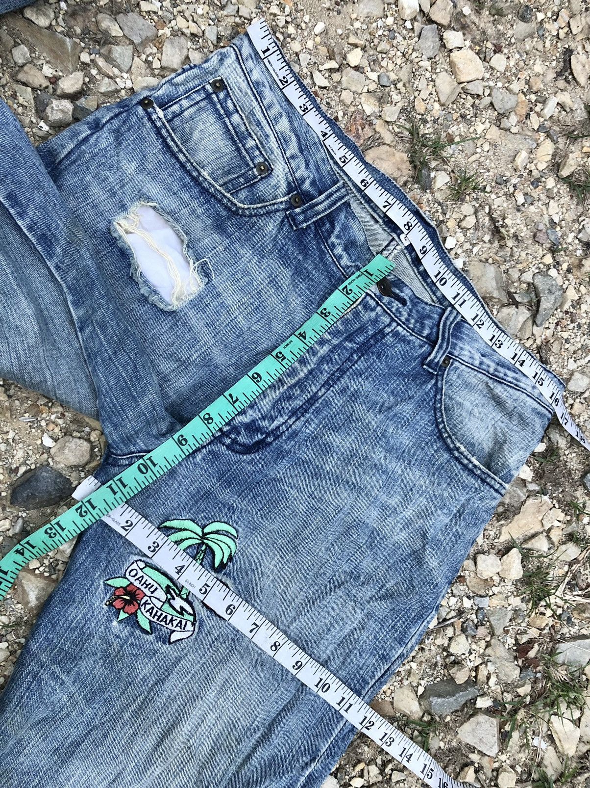 Hypebeast WIDE LEG⚡️⚡️HAWAIIAN STYLE DENIM BY EXHIBITIONIST Size US 32 / EU 48 - 9 Thumbnail