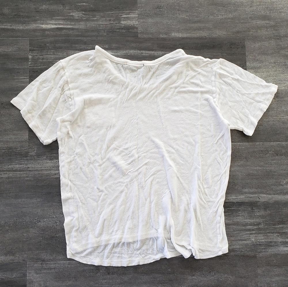 Designer White Soft Pocket Tee Melville Short Sleeve Size ONE SIZE - 2 Thumbnail