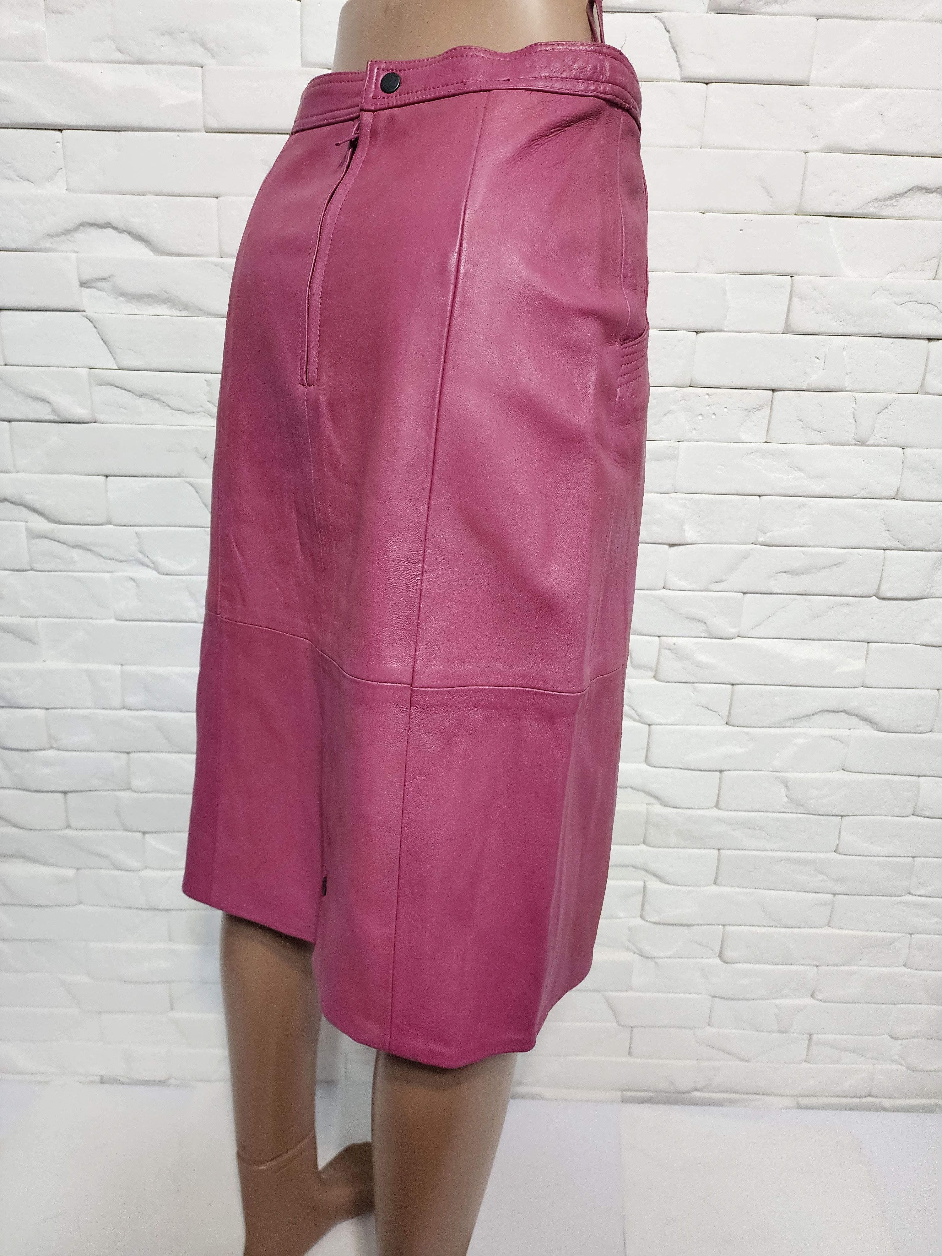 Other Pink Leather Skirt: Skirt with Pockets. Size 27" / US 4 / IT 40 - 5 Thumbnail