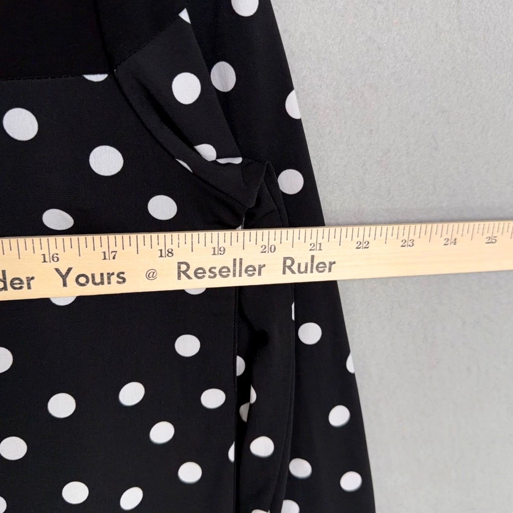 Vintage VINTAGE? Frank Lyman Dress Womens 10 Black Polka Dot Layered Asymmetrical Career Chic Size L / US 10 / IT 46 - 7 Thumbnail