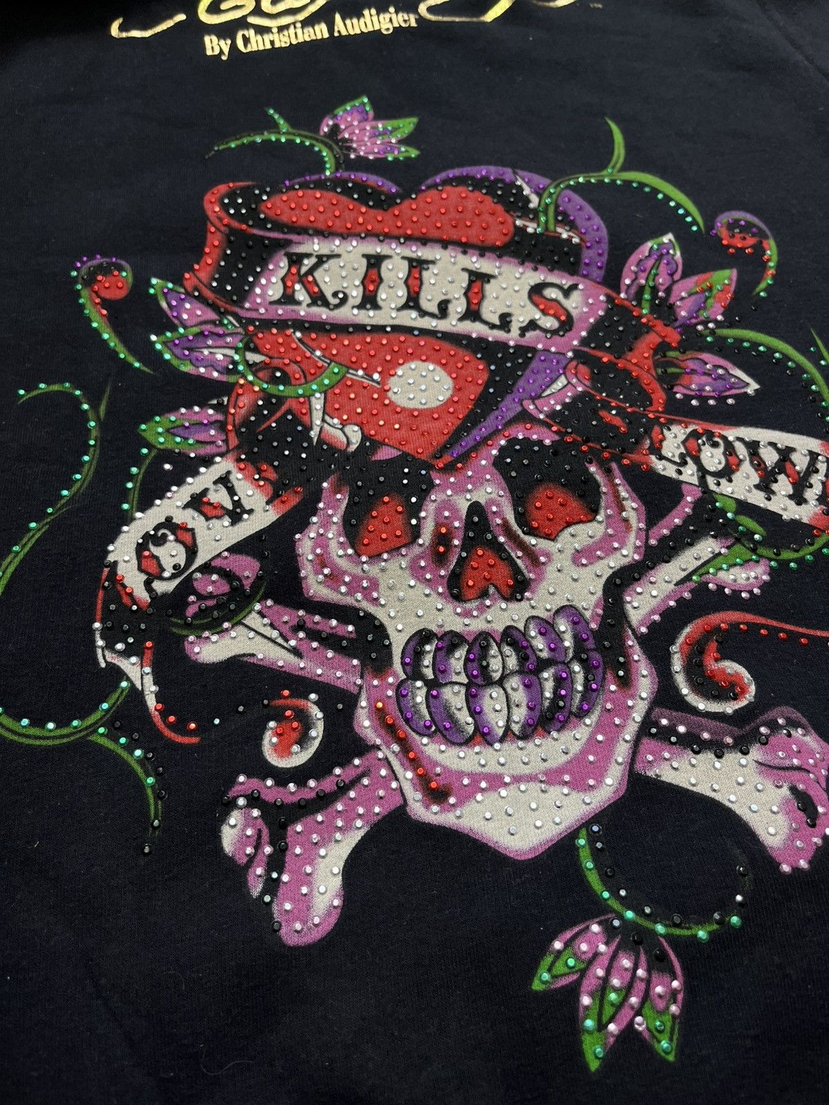 Ed Hardy Vintage Y2K Ed Hardy Zip Up Hoodie archiv , rare Size US XL / EU 56 / 4 - 7 Thumbnail