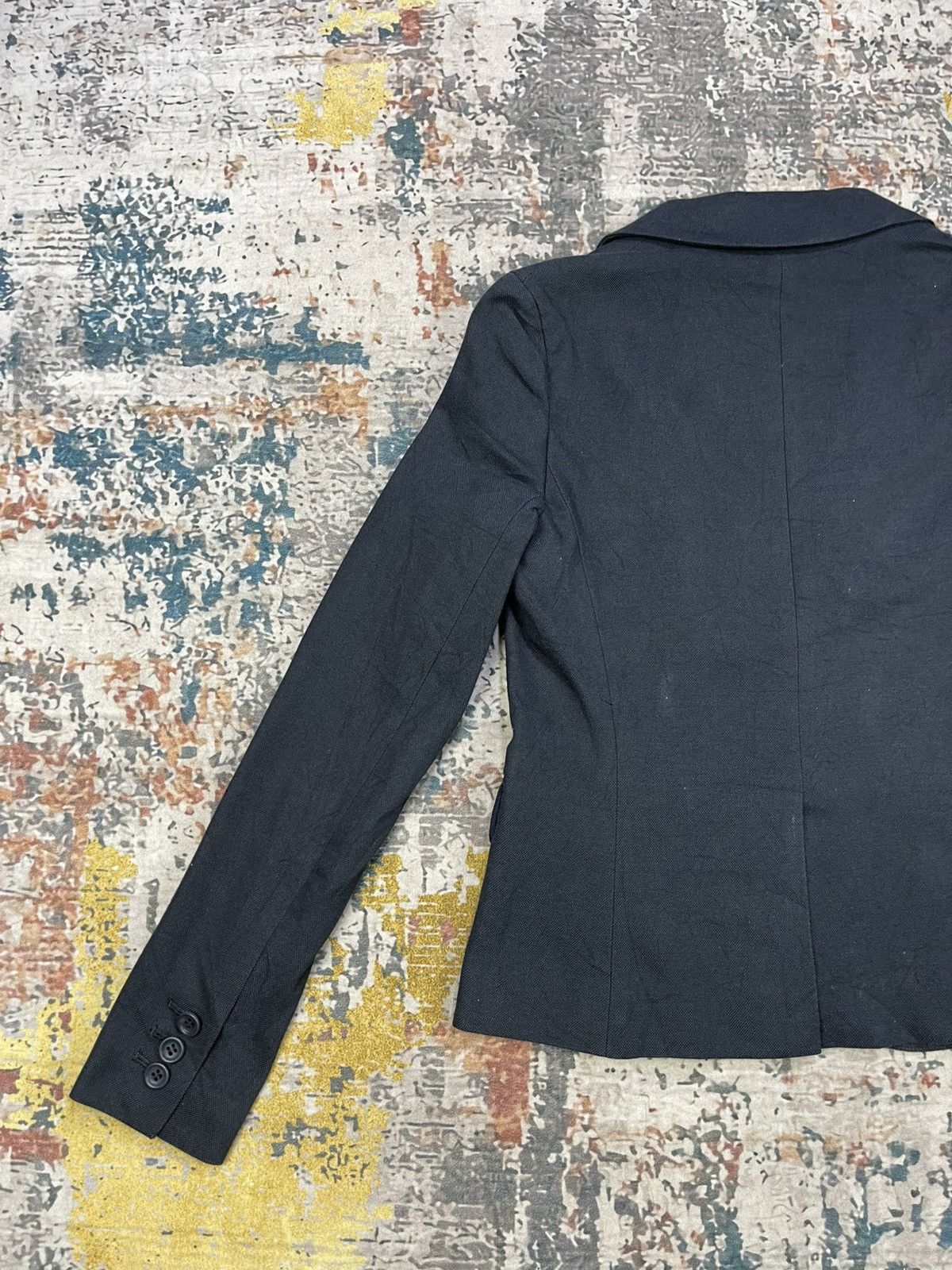 Theory Theory Akrans Irish Deep Blue Seer Shrunken Blazer Size XS / US 0-2 / IT 36-38 - 7 Thumbnail