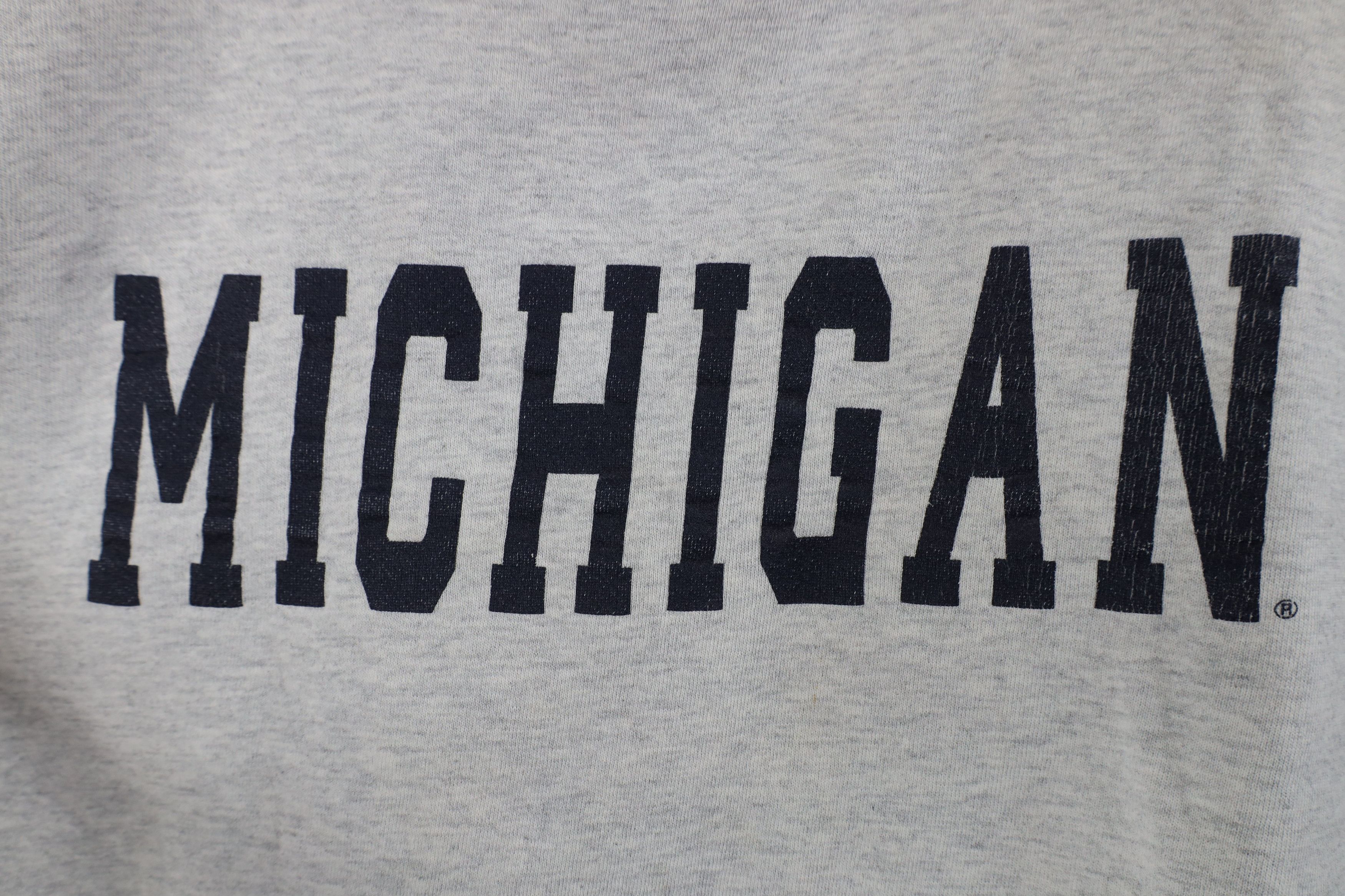 Vintage Vintage 90s Spell Out University of Michigan Sweatshirt USA Size L / US 10 / IT 46 - 12 Thumbnail