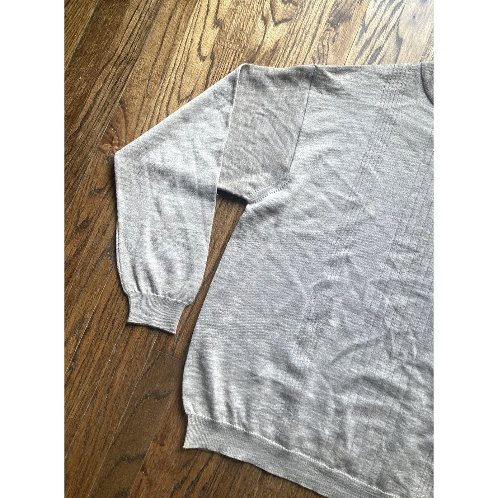 Vintage Cellini Sweater Mens Size L Beige 100% Wool Made In Italy Pullover EUC Size US L / EU 52-54 / 3 - 2 Thumbnail